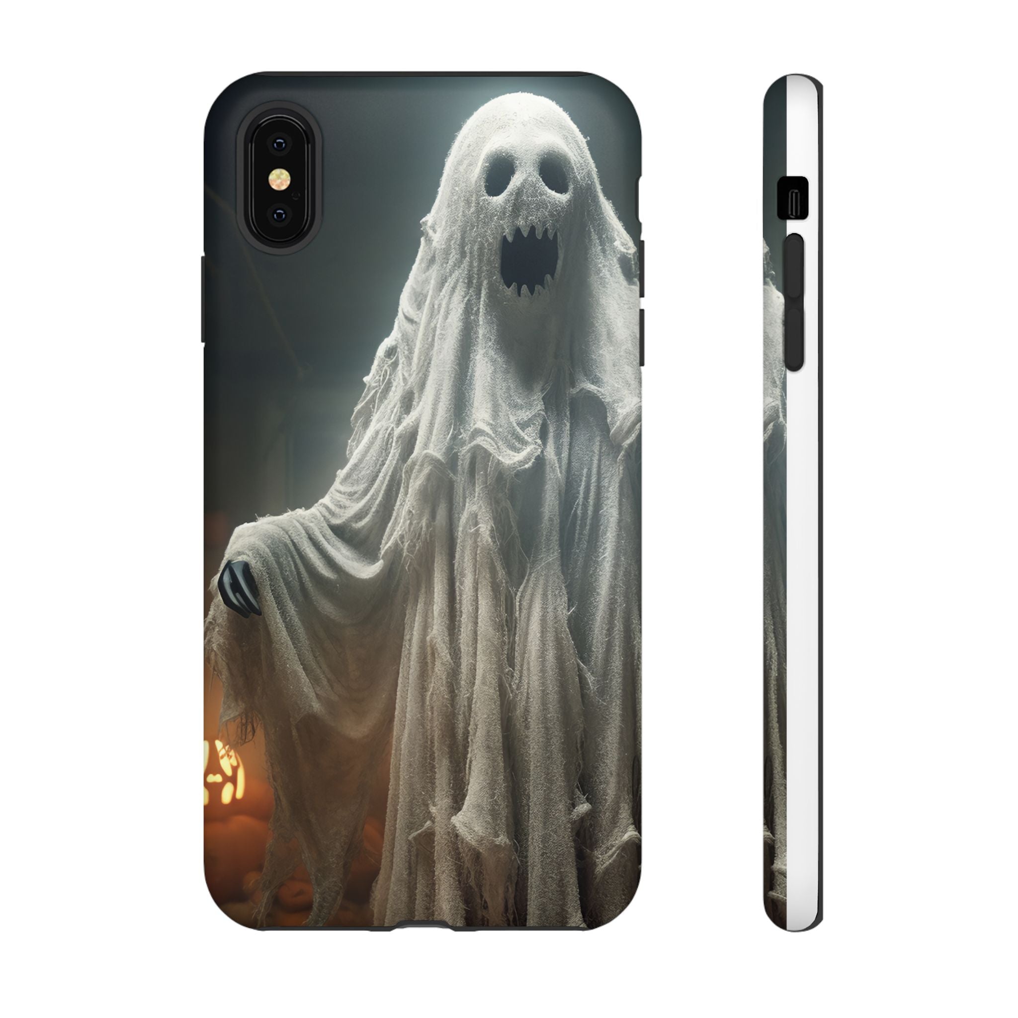 Spooky Ghost Hexagon Stone iPhone Case