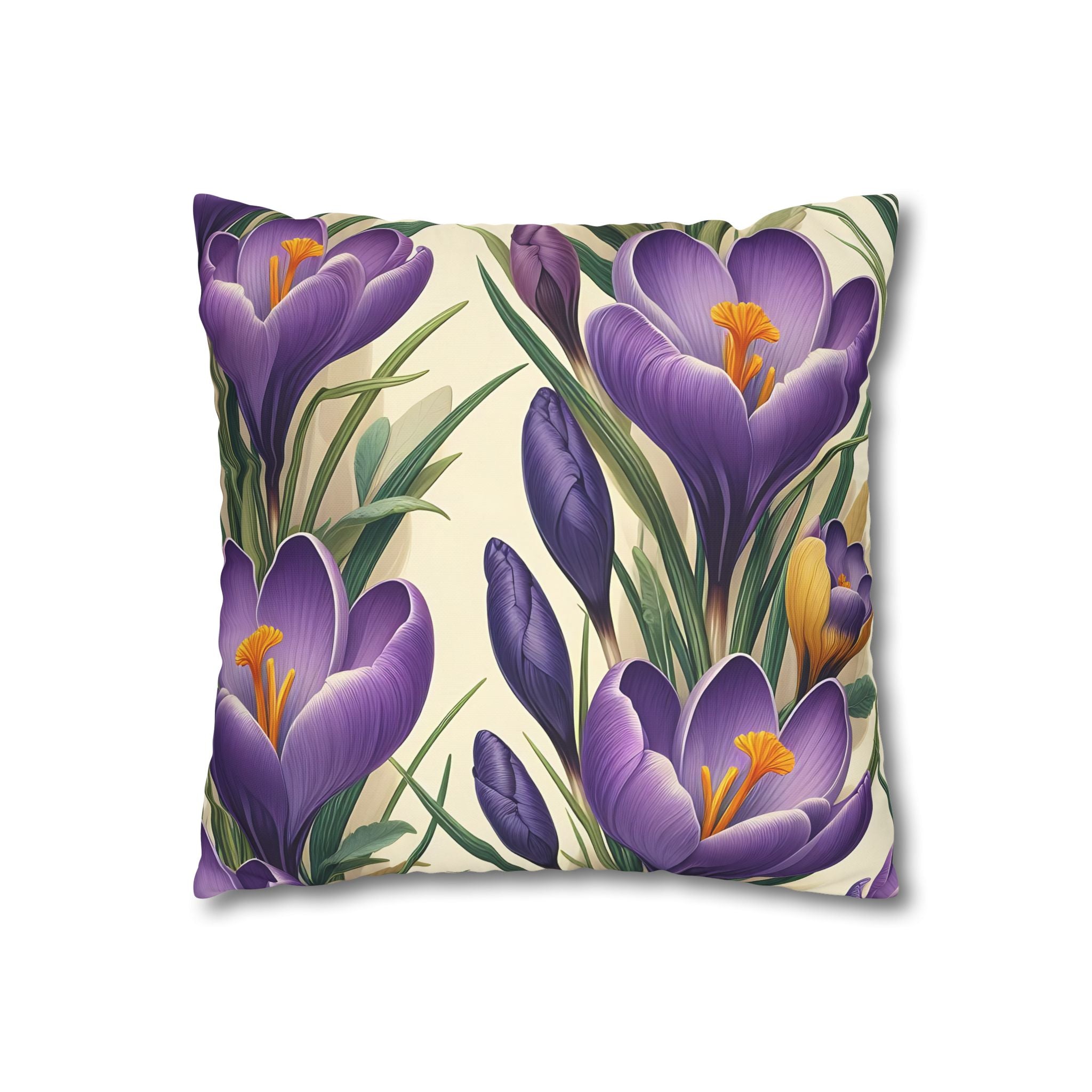 Luxury Crocus Pillowcase - Botanical Art