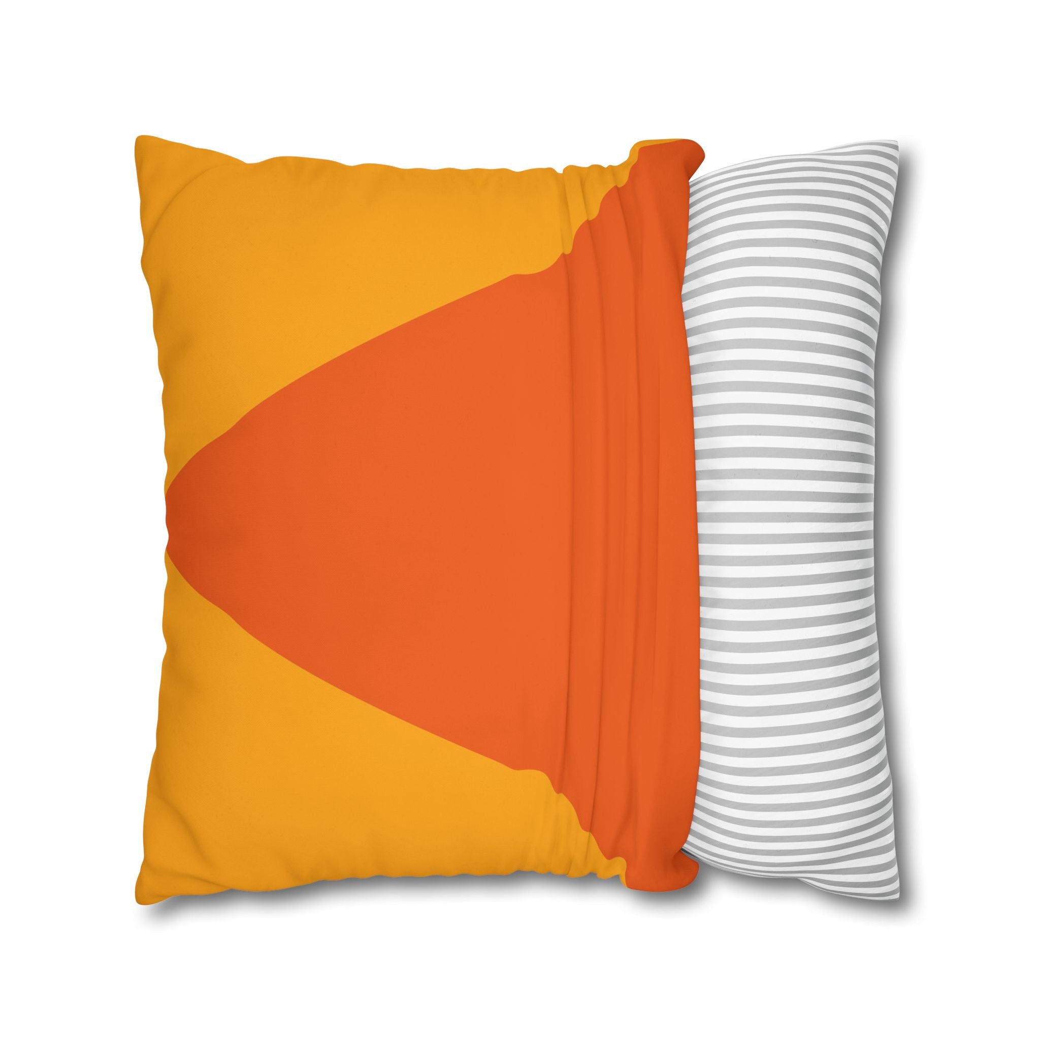 Geometric Orange Pillowcase - Modern Design