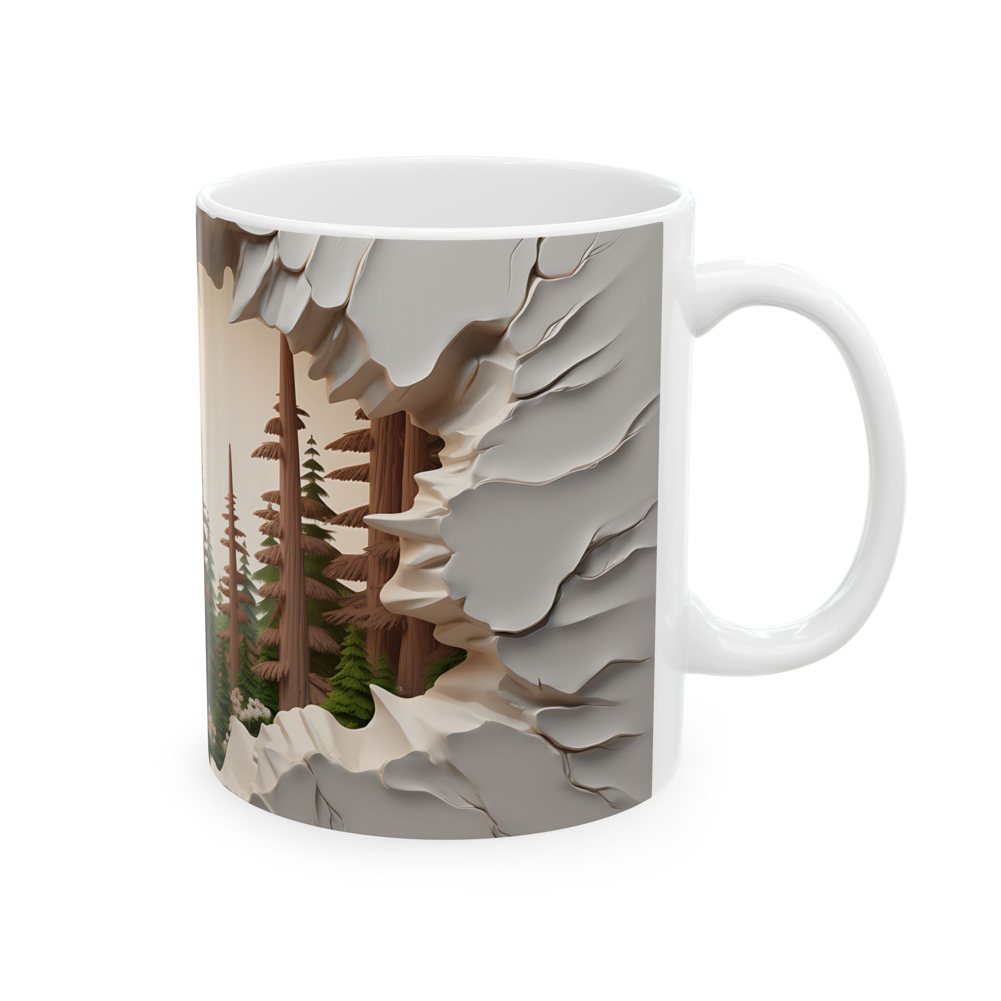 Surreal Forest Mug: Whimsical Art