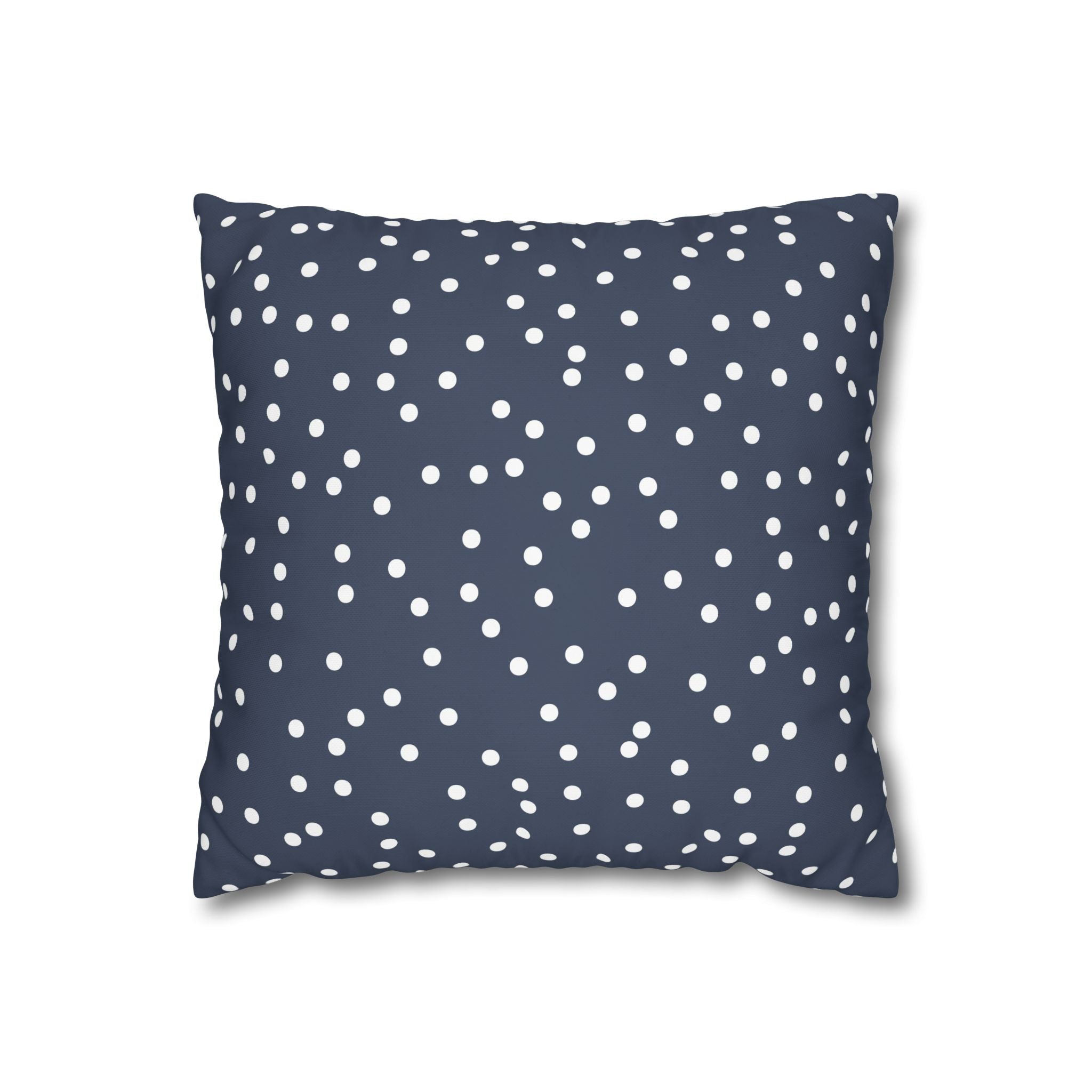 Navy Blue Polka Dot Pillowcase