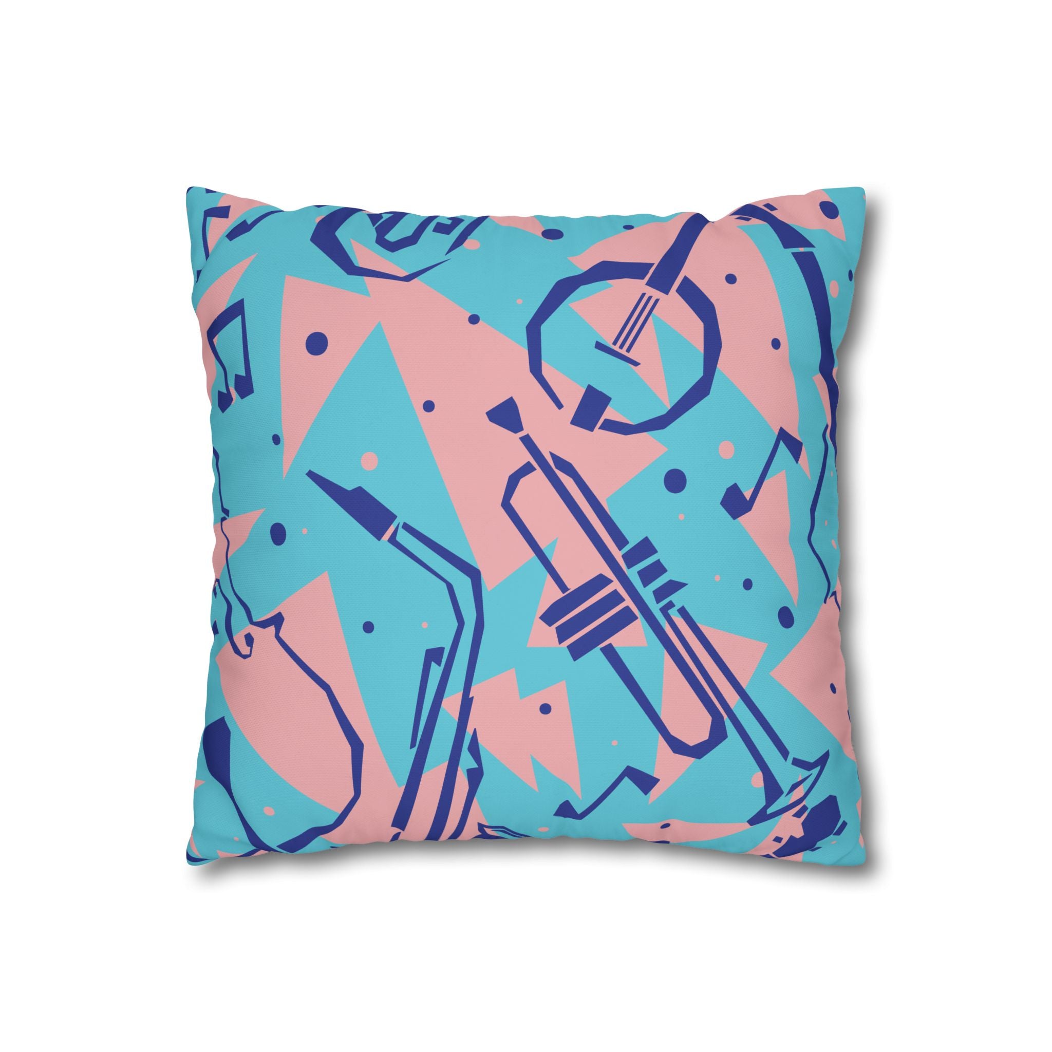 Retro Jazz Pillowcase - 80s Music Design