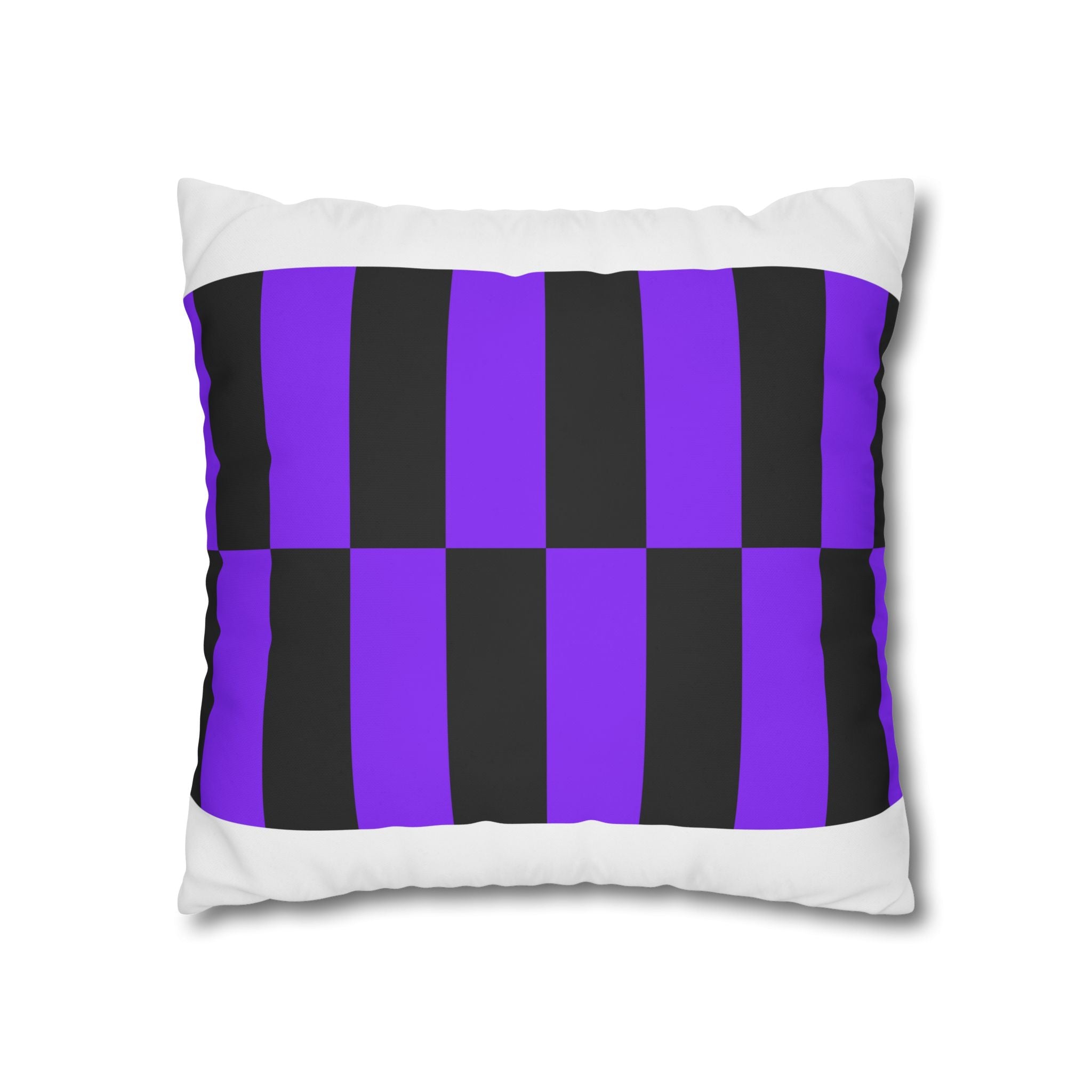 Checkered Pillowcase - Violet & Grey