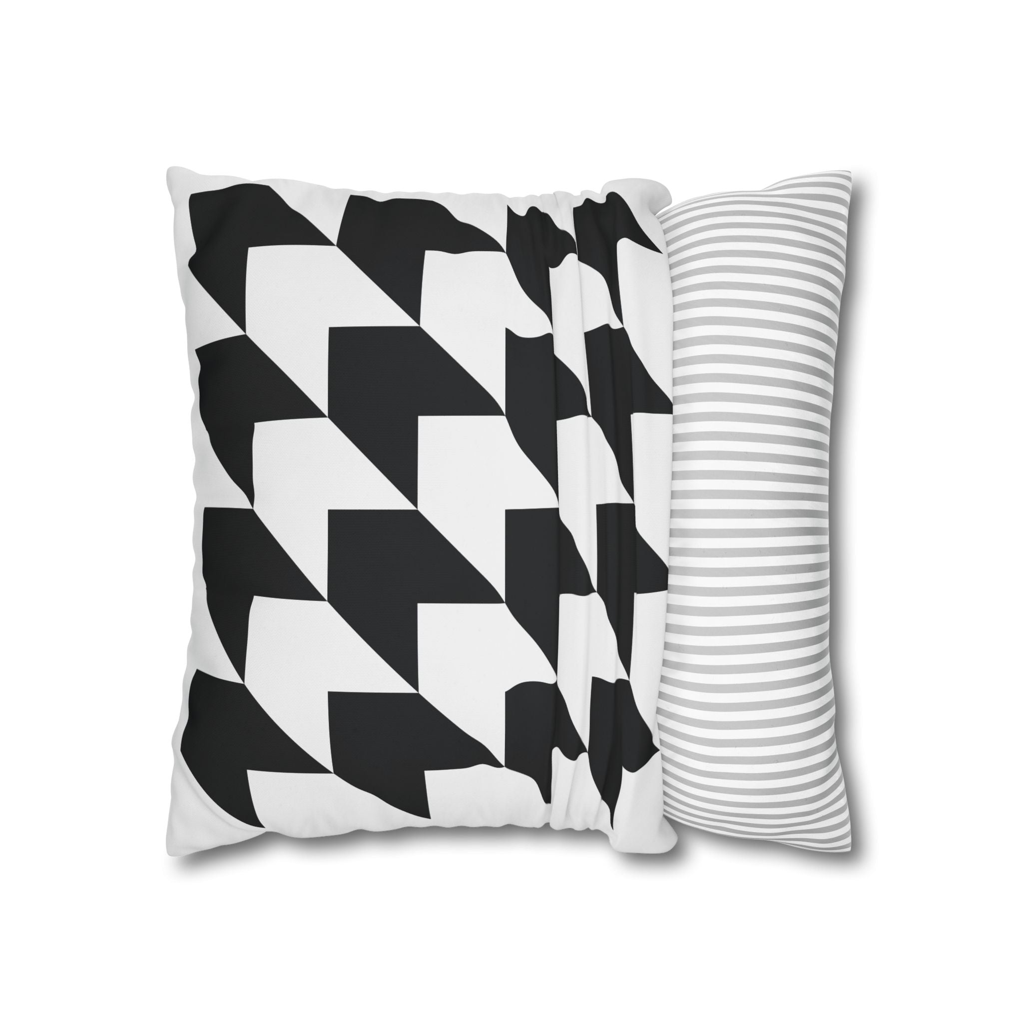 Geometric Arrow Pillowcase - Black & Gray