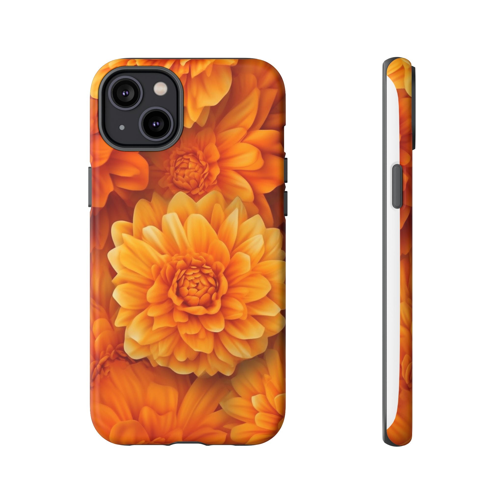 Fiery Dahlia Hexagon iPhone Case