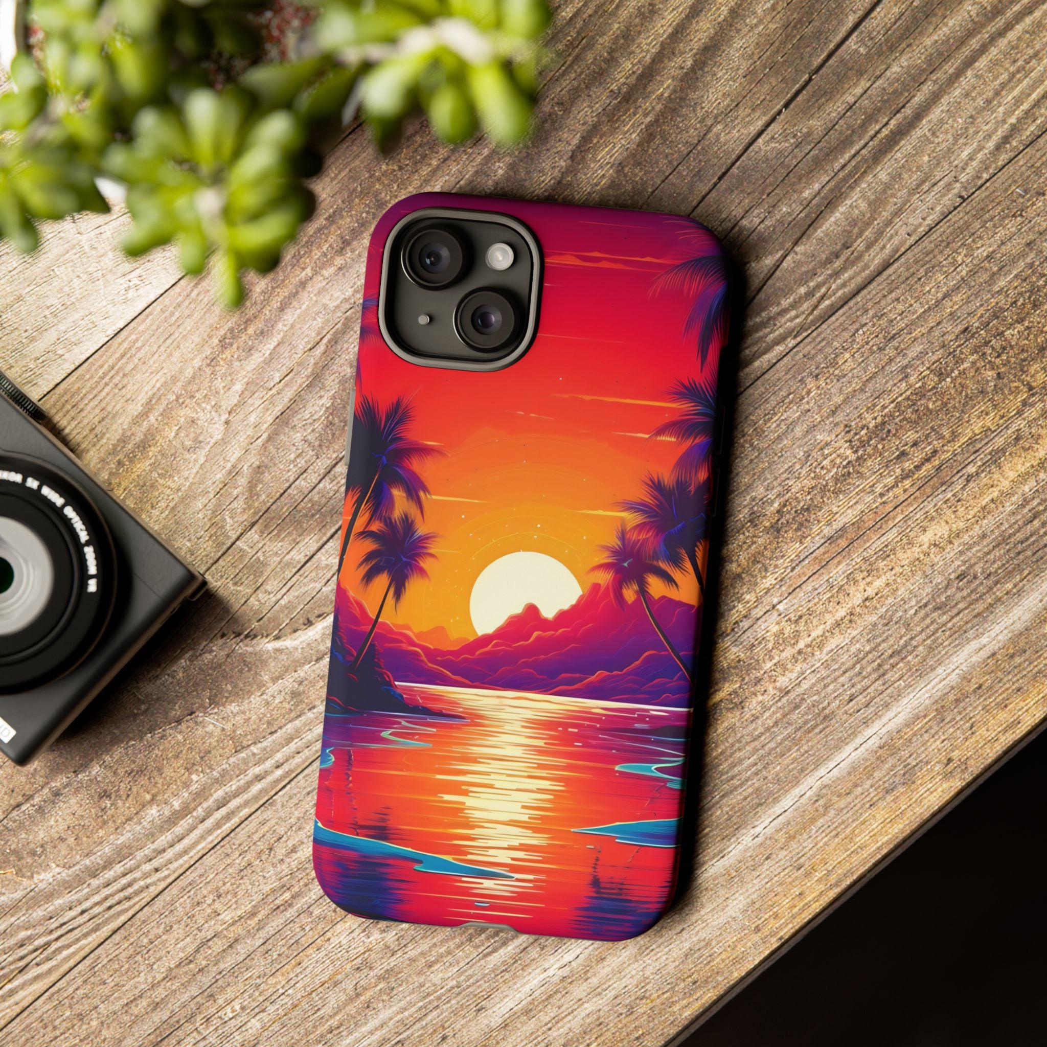 Sunset Beach Hexagon iPhone Case