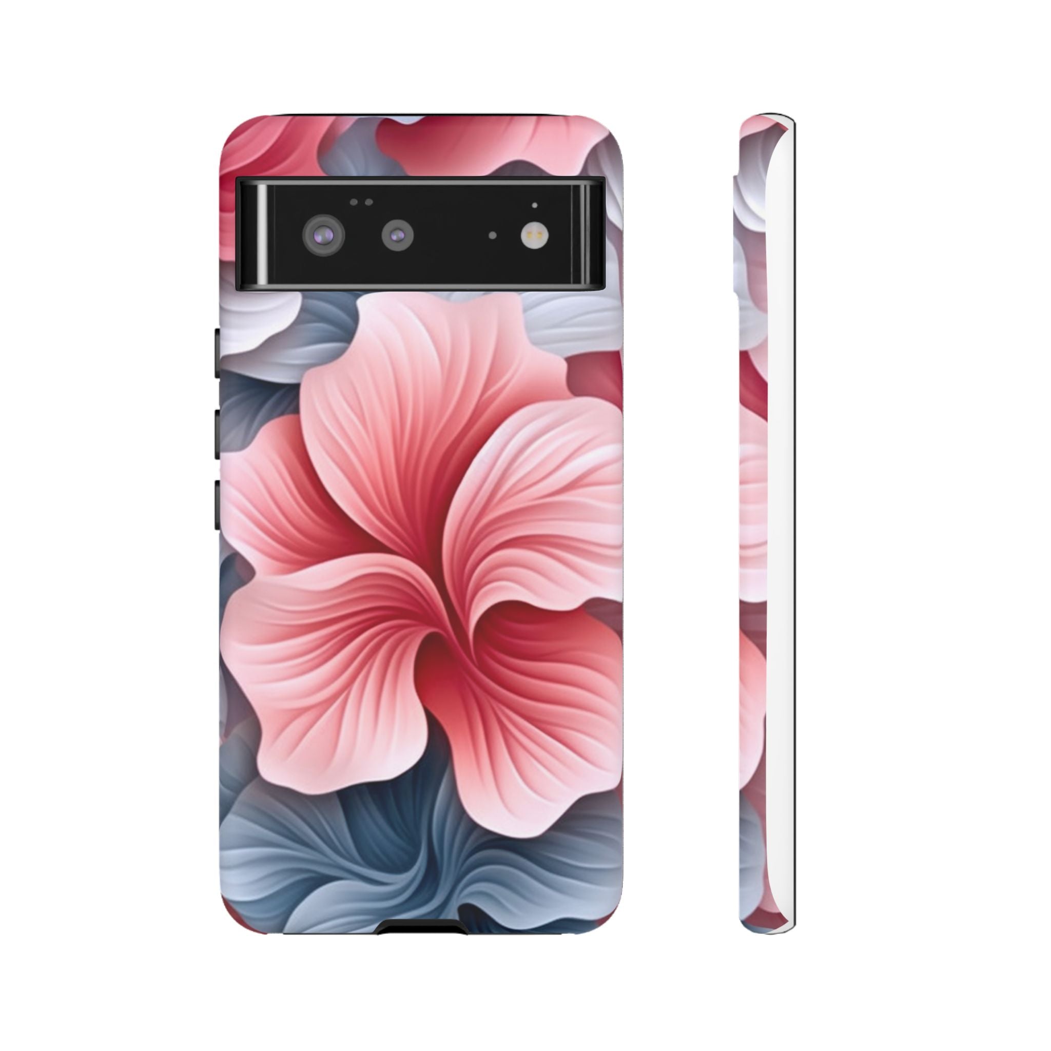 Abstract Floral Google Pixel Case (All Models) - Pink & Grey