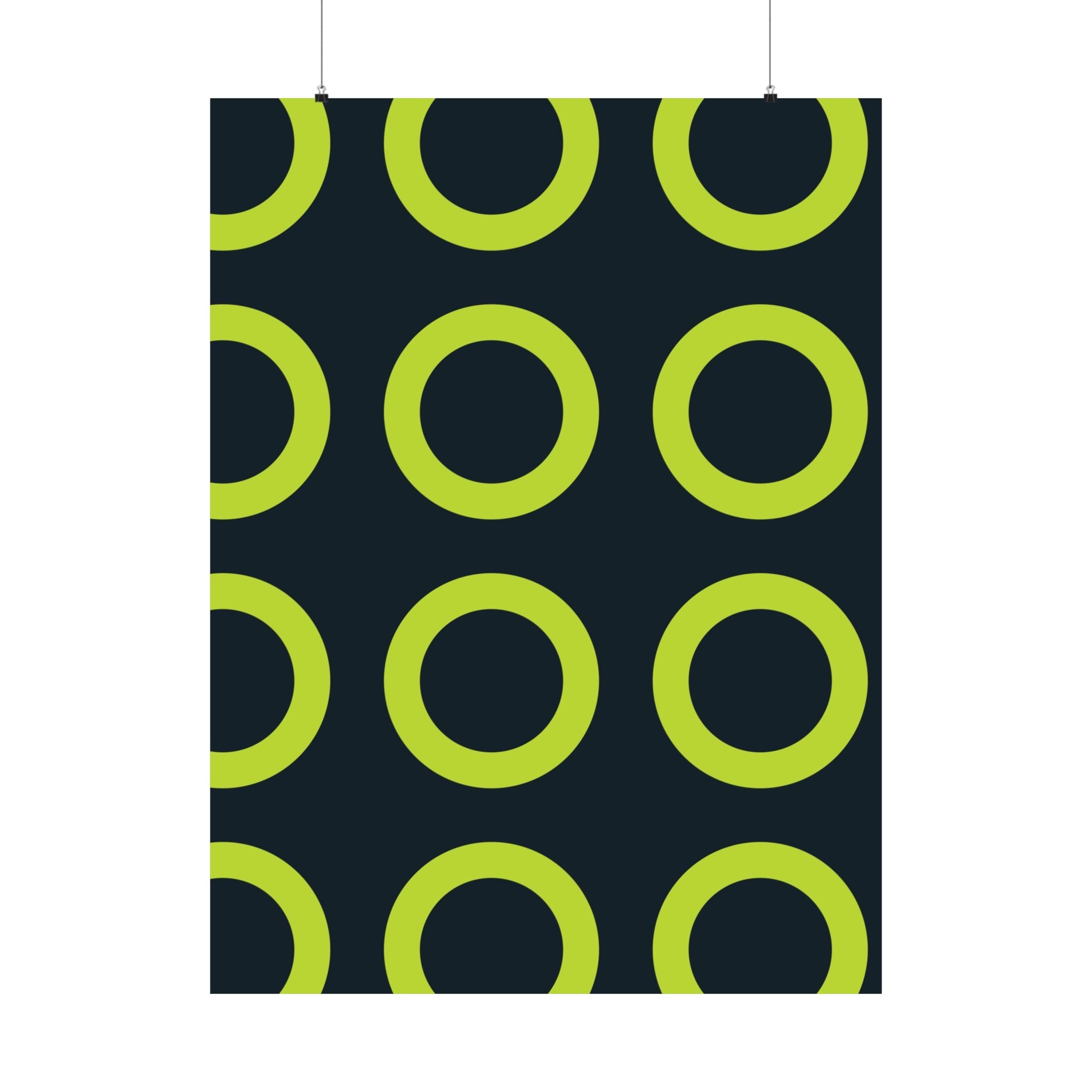 Lime Green Circle Teal Poster Art