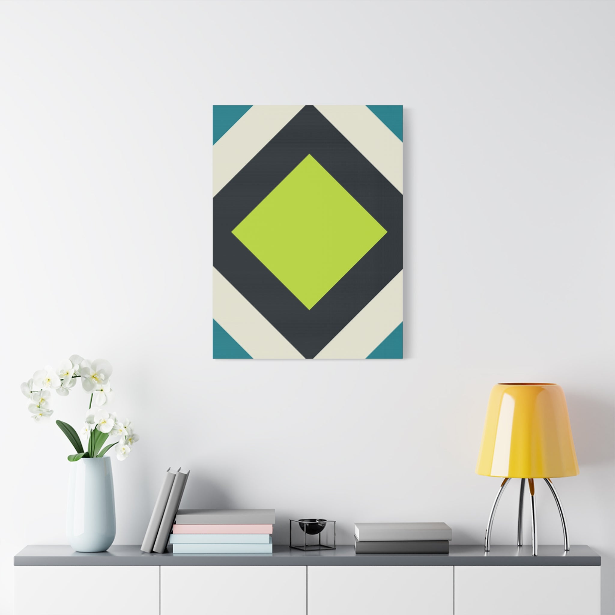 Geometric Diamond Canvas Art Print