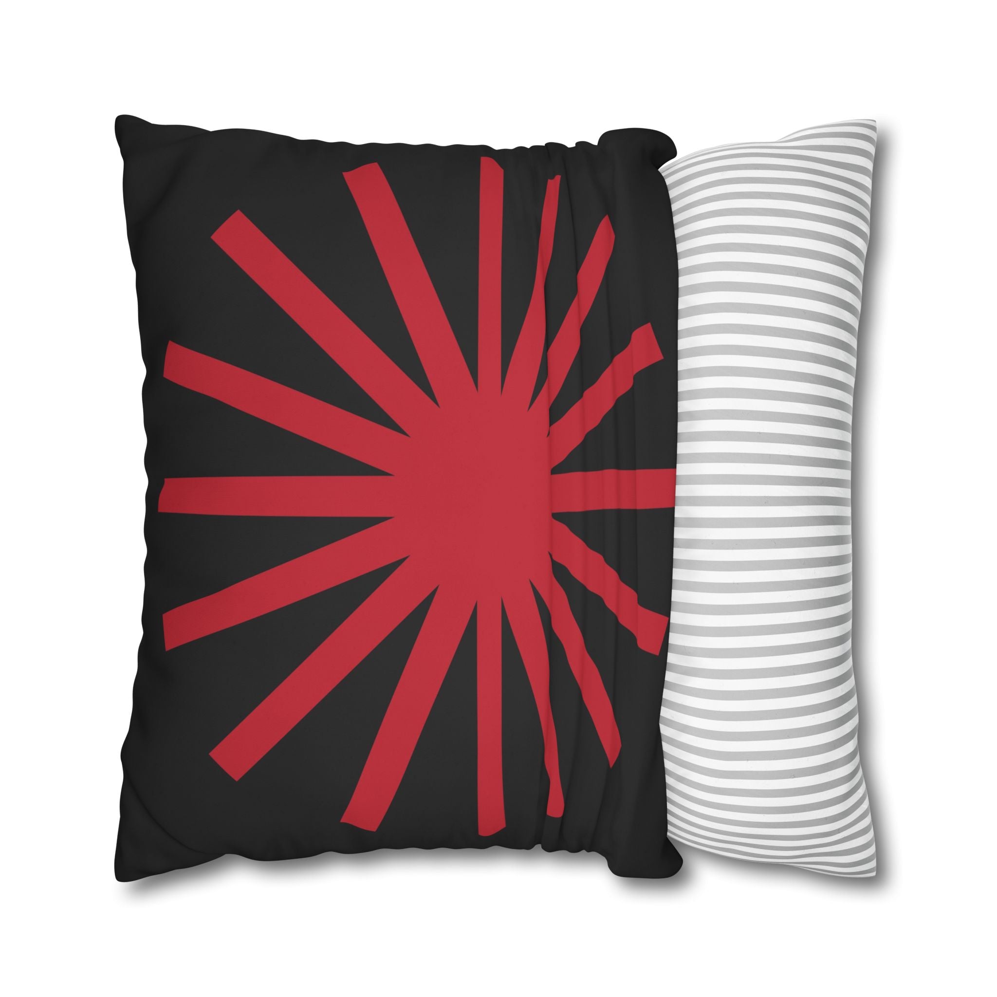 Red Sunburst Geometric Pillowcase