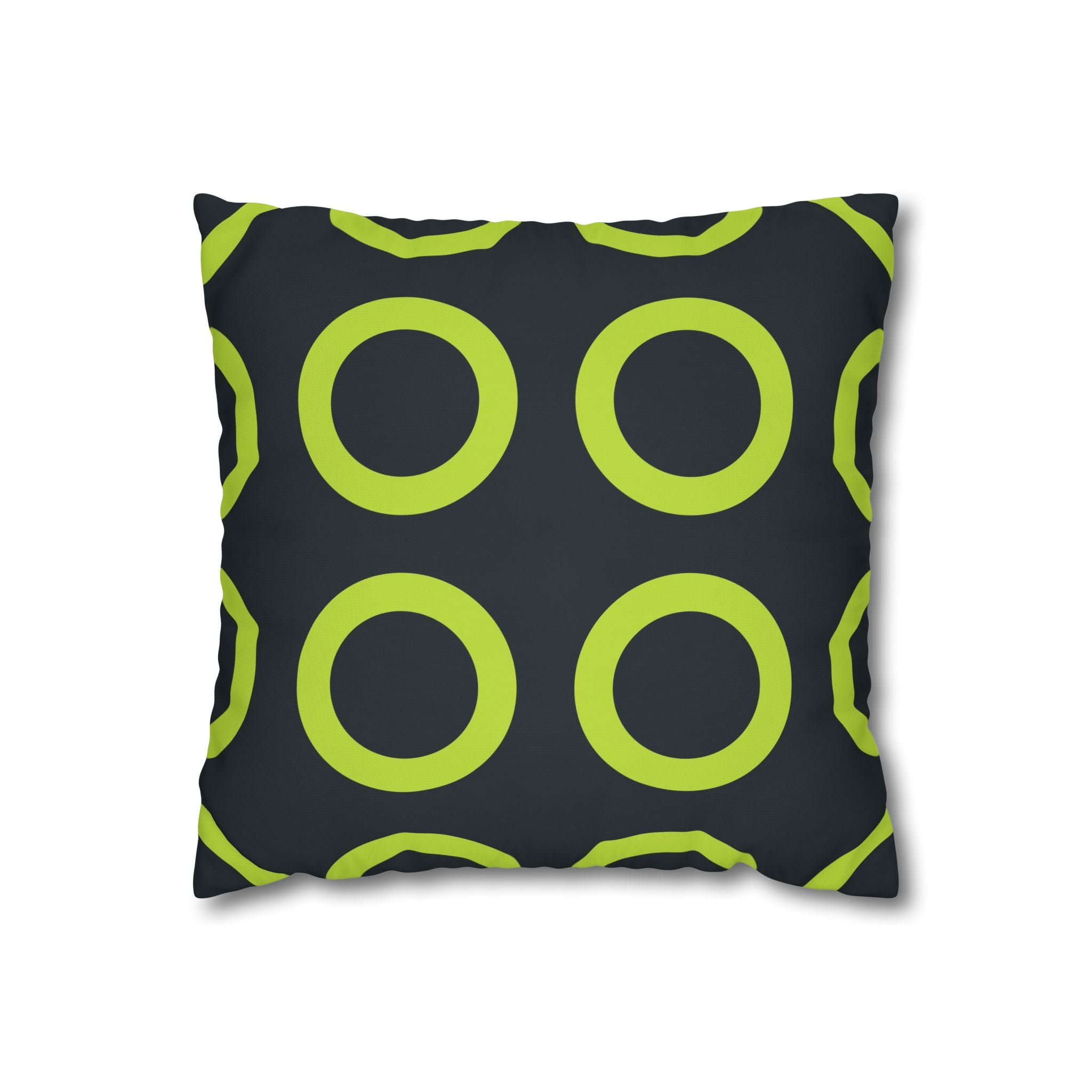 Lime Green Circle Geo Pillowcase