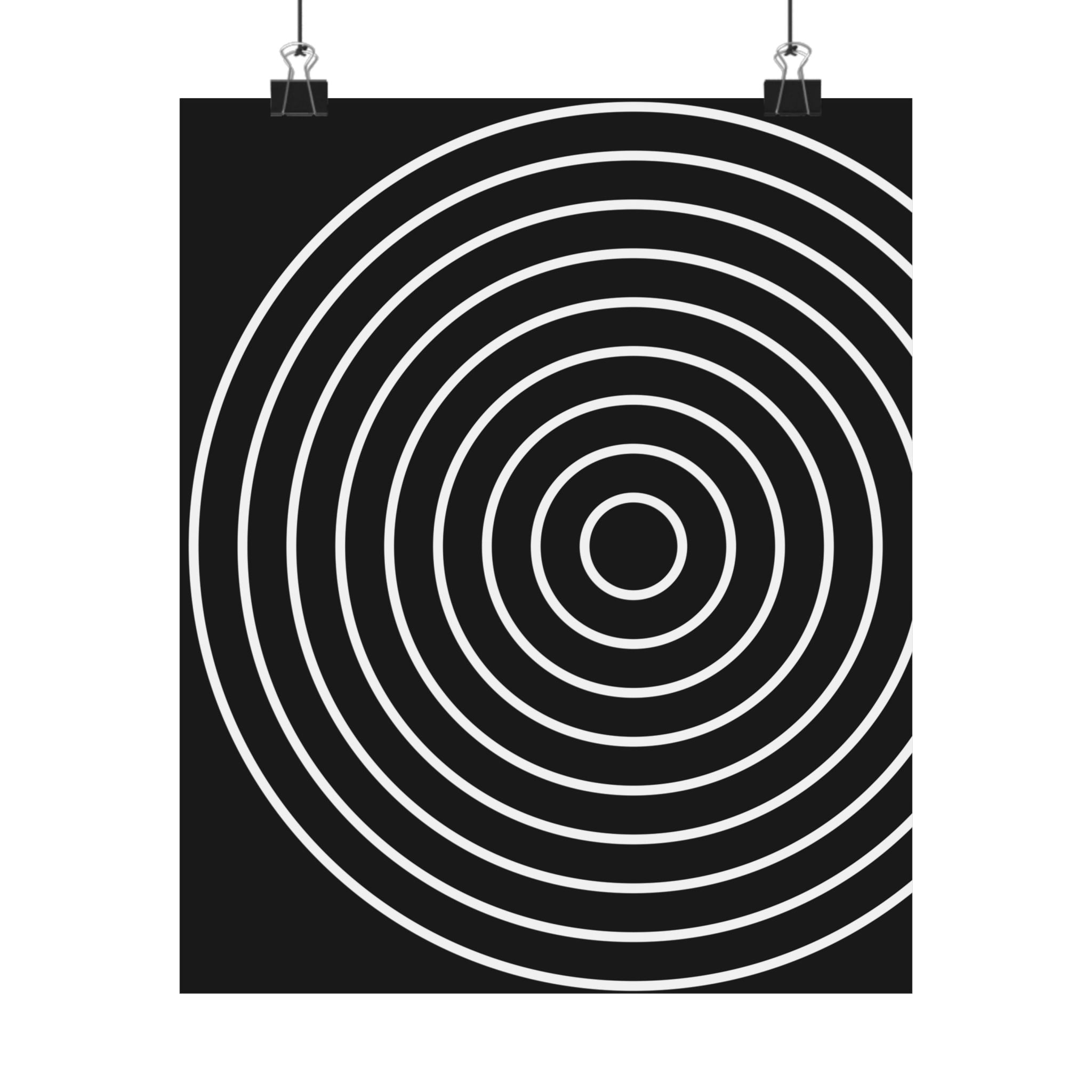 Concentric Circles Abstract Art Poster