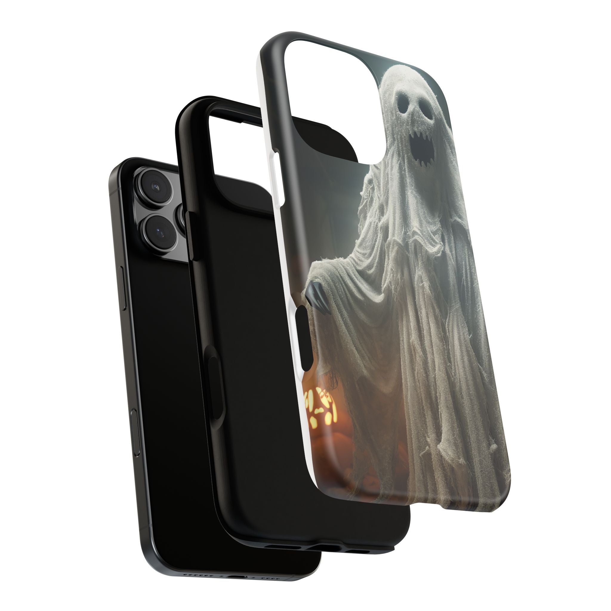 Spooky Ghost Hexagon Stone iPhone Case