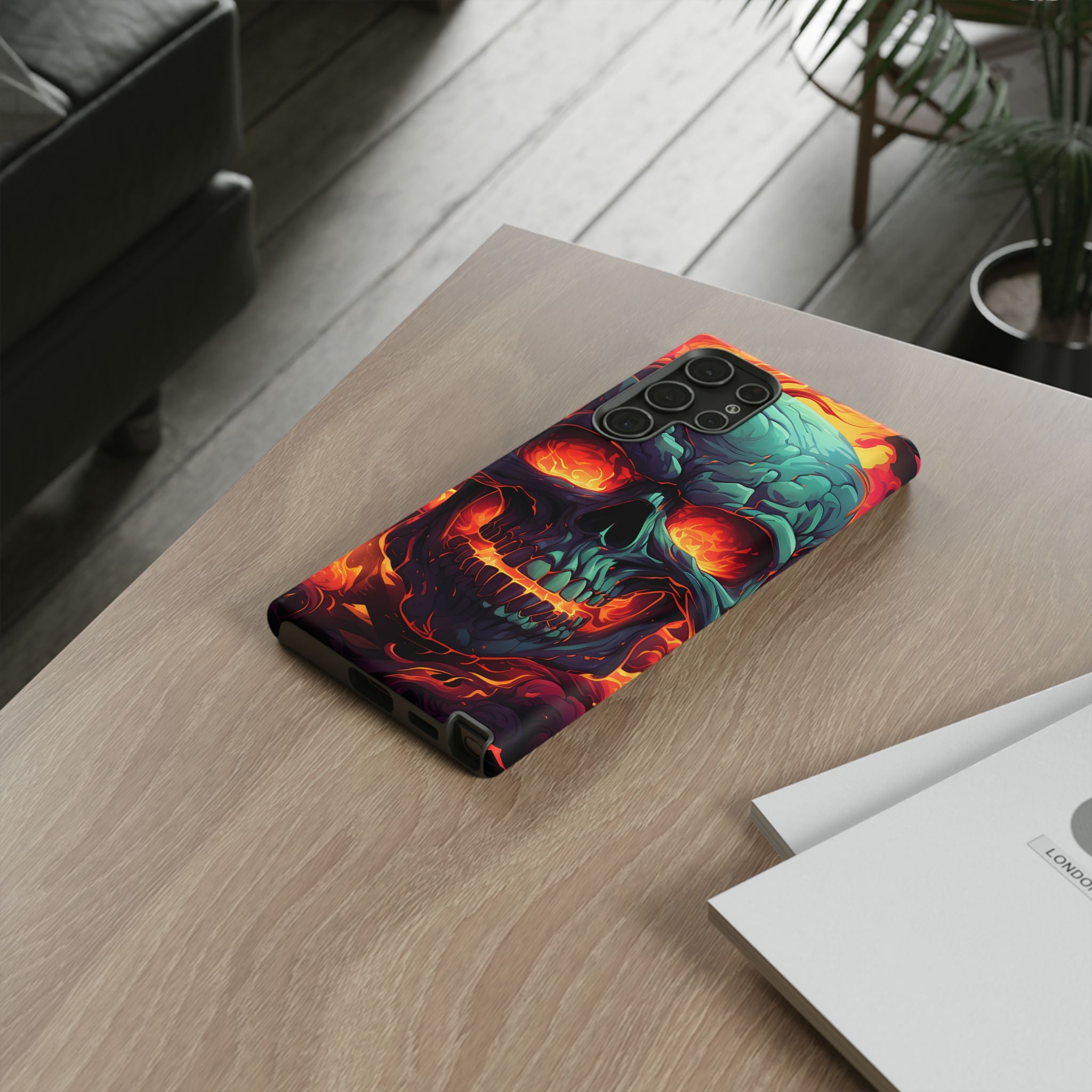 Fiery Skull Samsung Phone Case