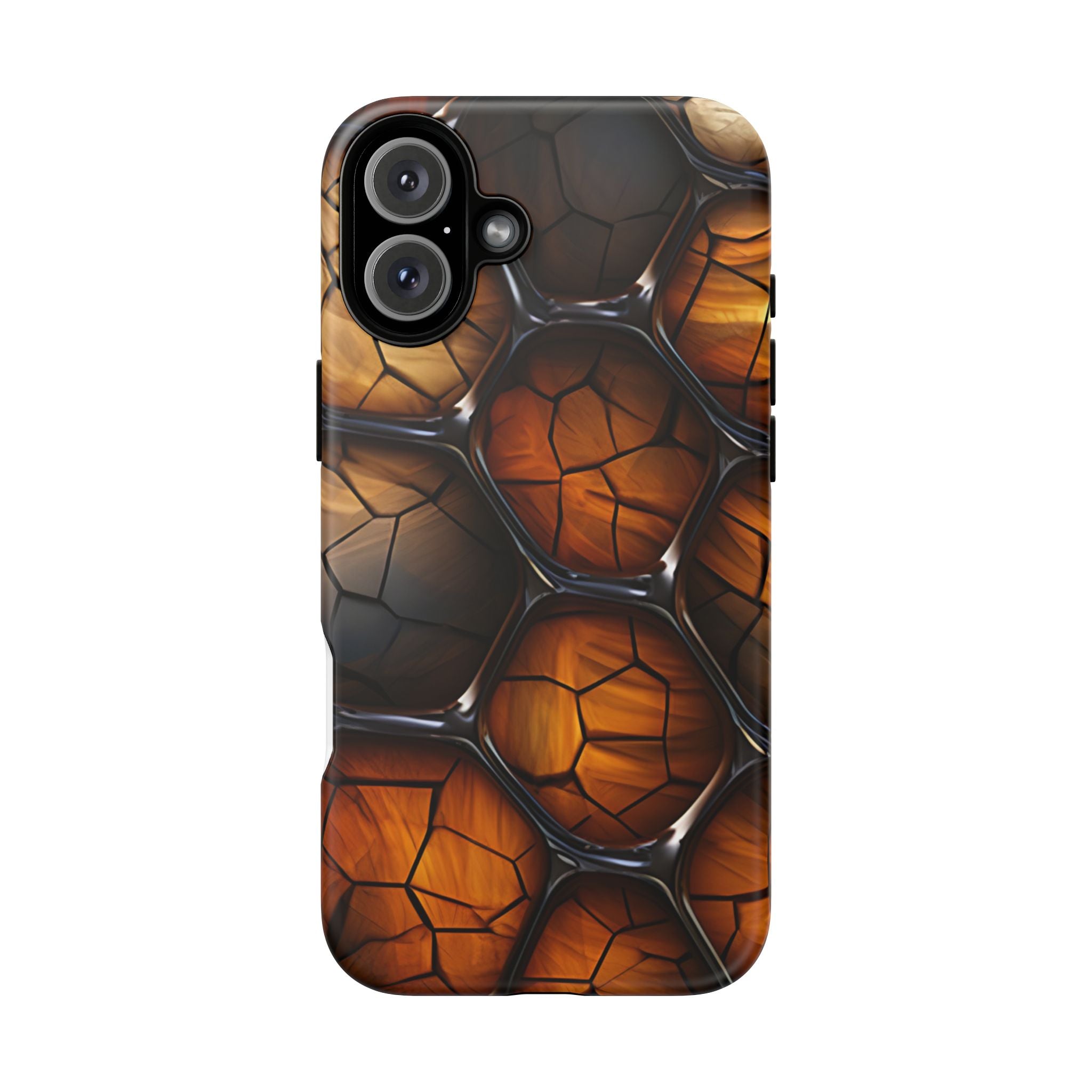 Cracked Wood Honeycomb iPhone Case