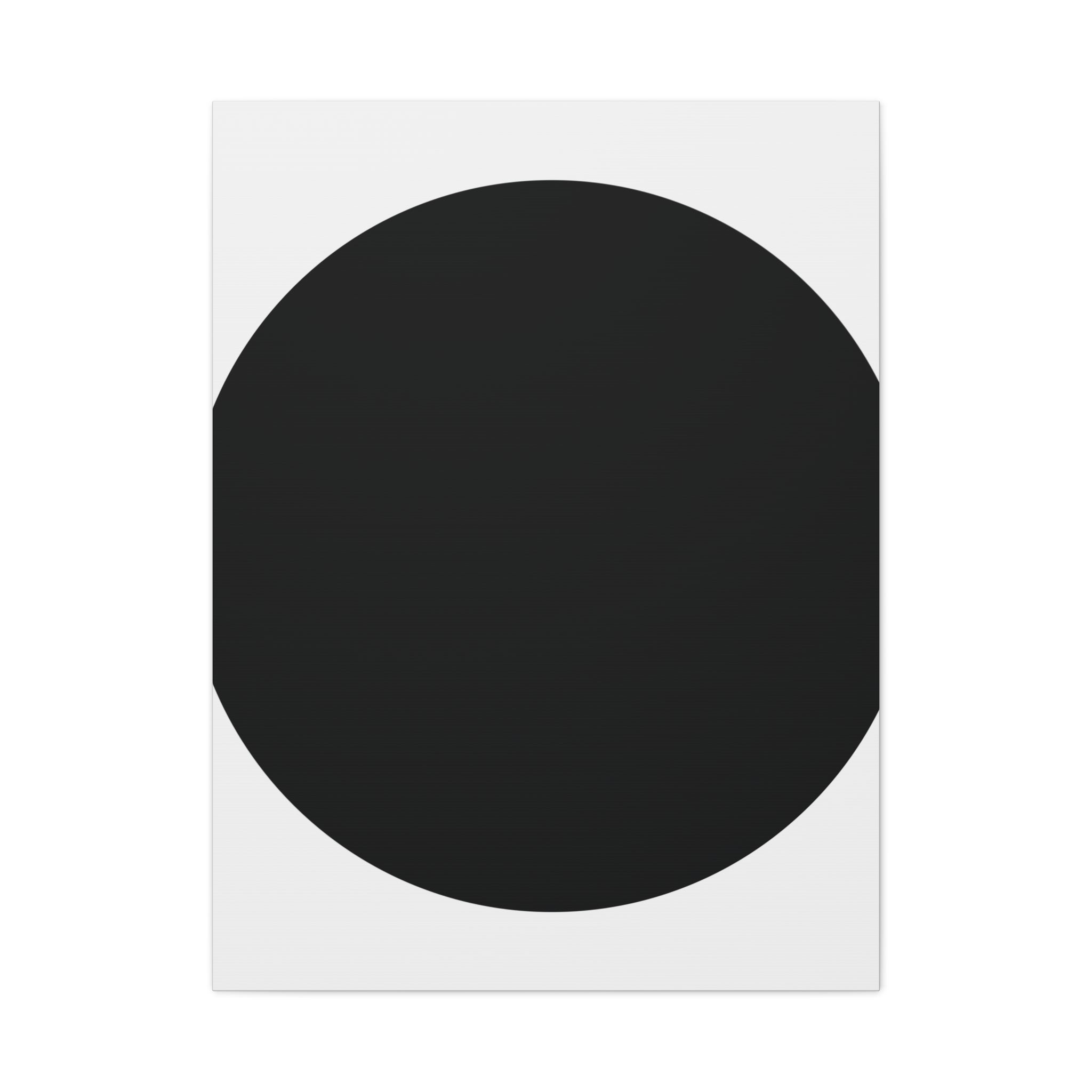 Minimalist Black Circle Canvas Art