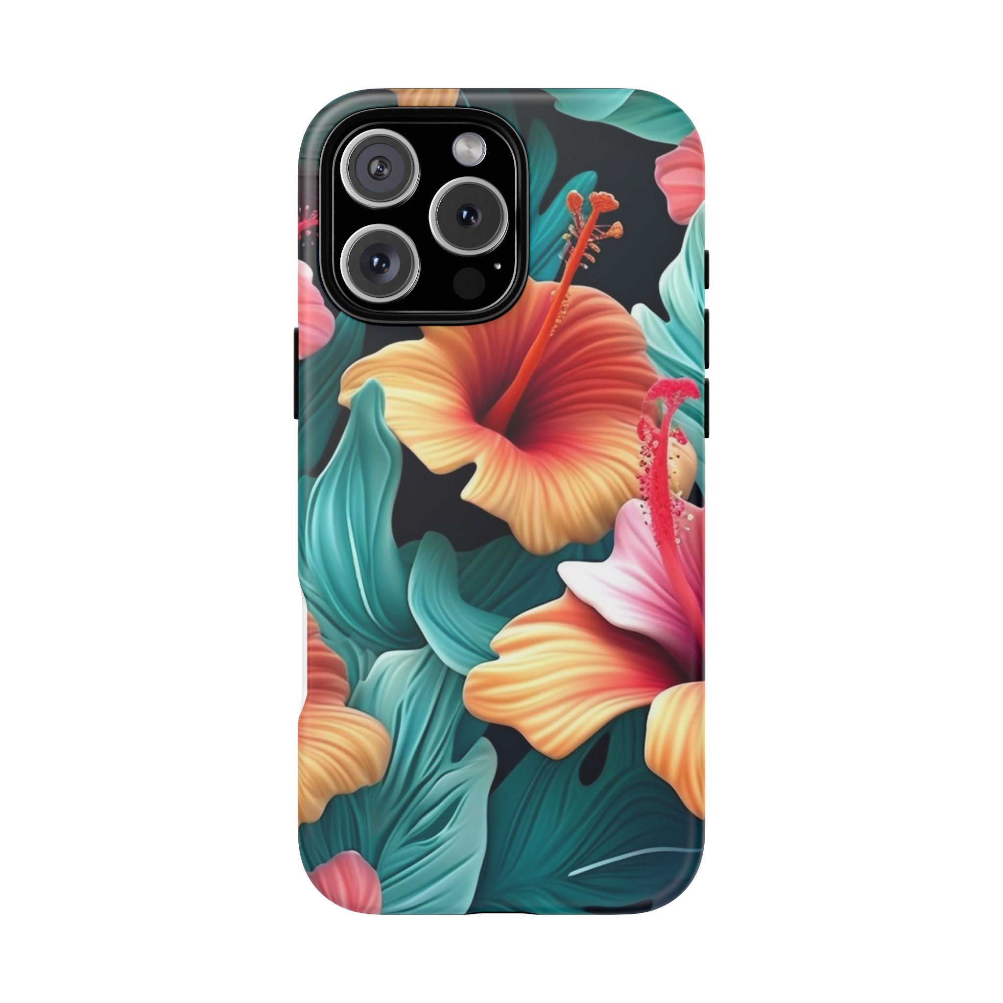 Tropical Hibiscus Hexagon iPhone Case