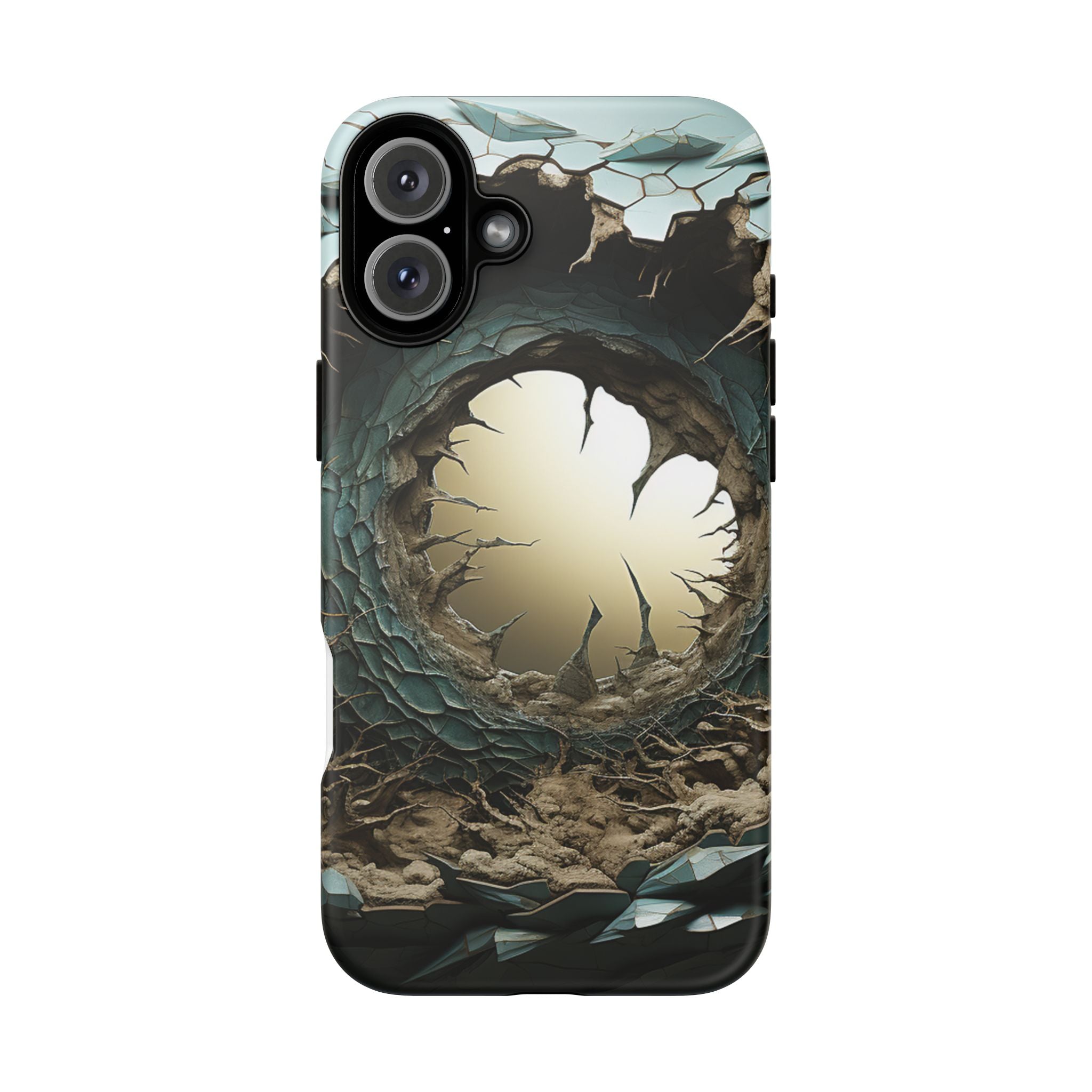 Surreal Alien Landscape Hexagon Stone iPhone Case