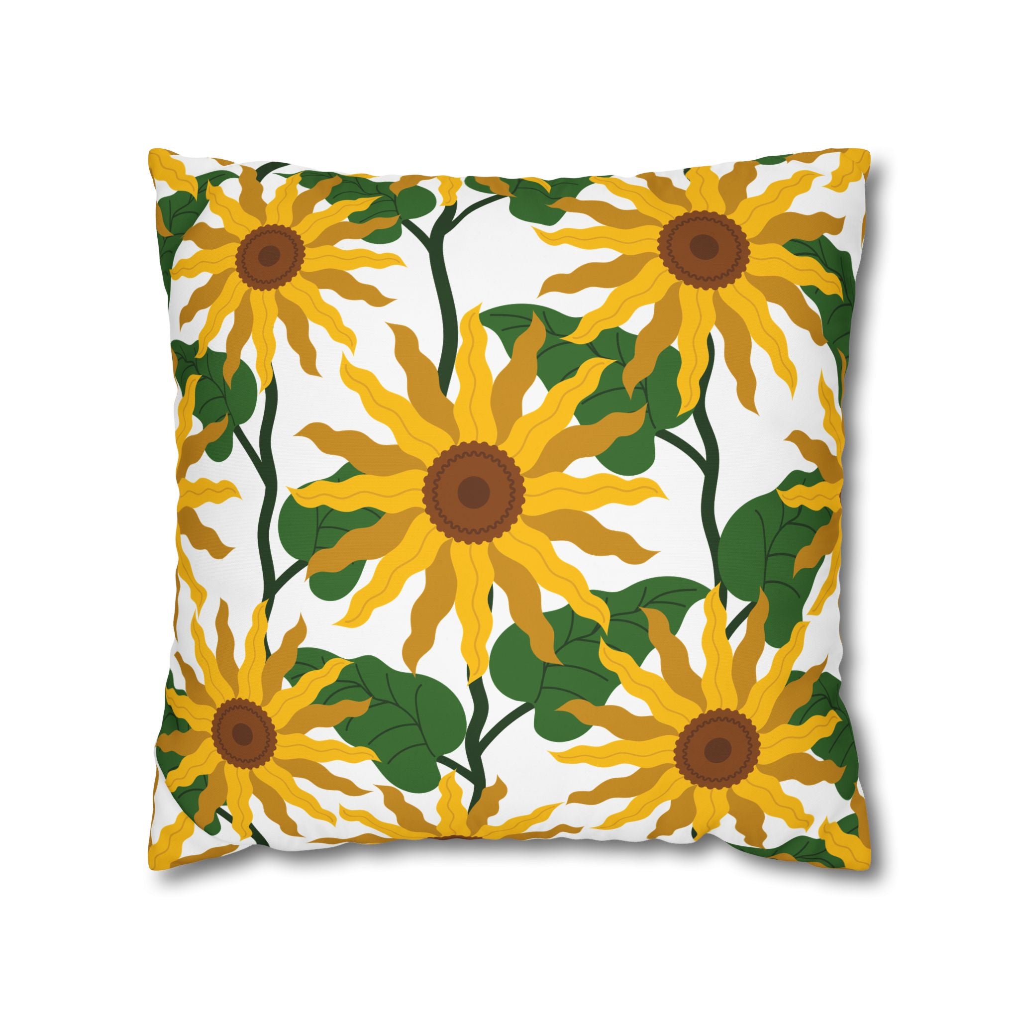 Bold Sunflower Pillowcase - Black & Gold