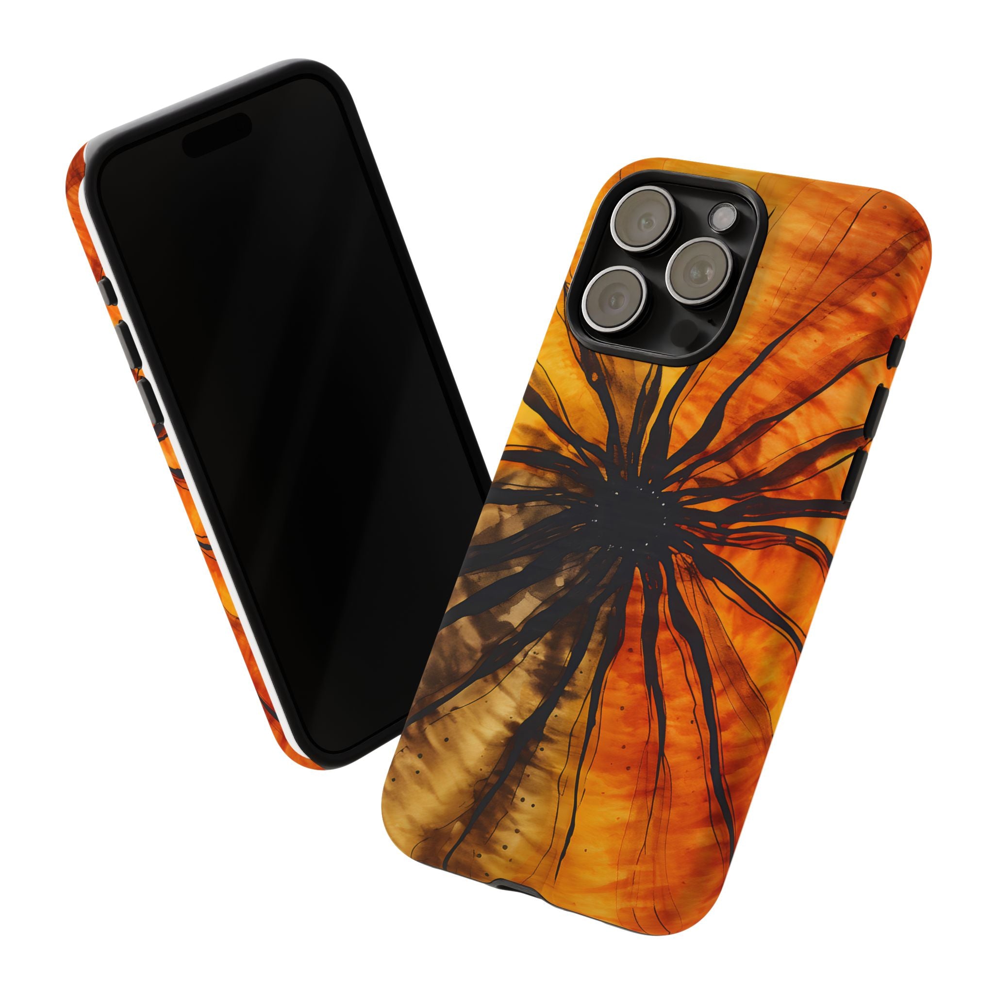 Fiery Sunburst Hexagon iPhone Case