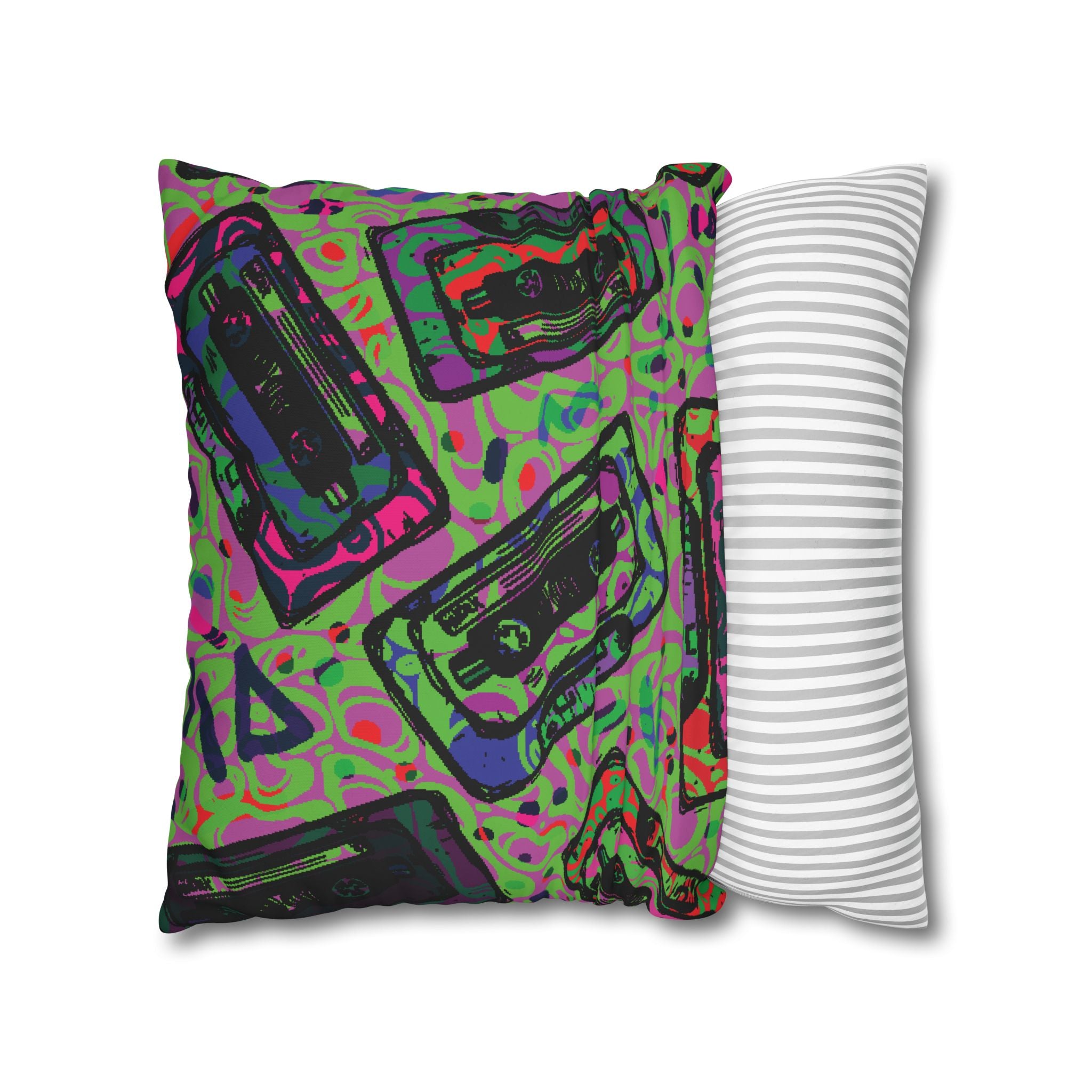 Retro Cassette Tape Pillowcase - 80s Vibe