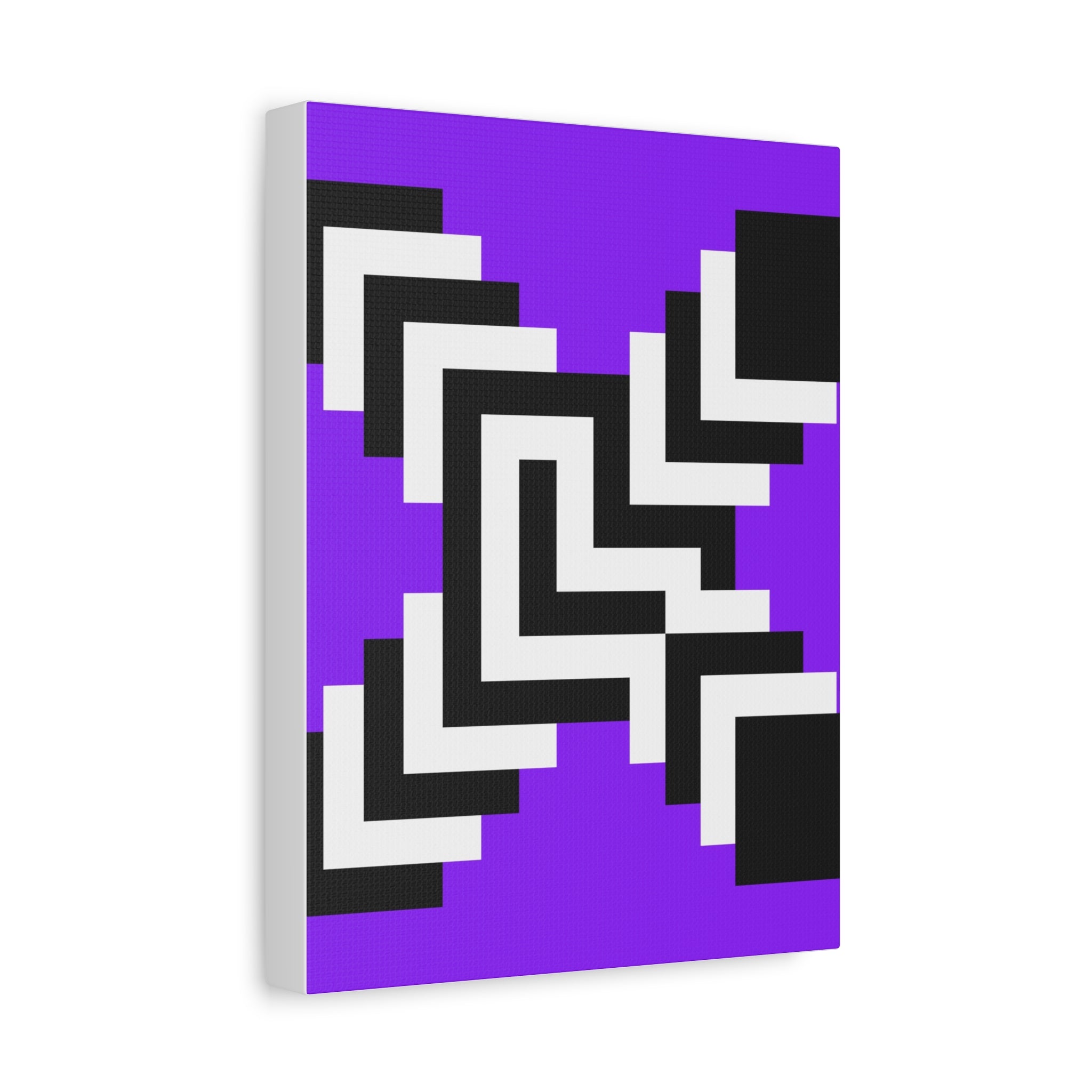 Purple Pixel Art Geometric Canvas