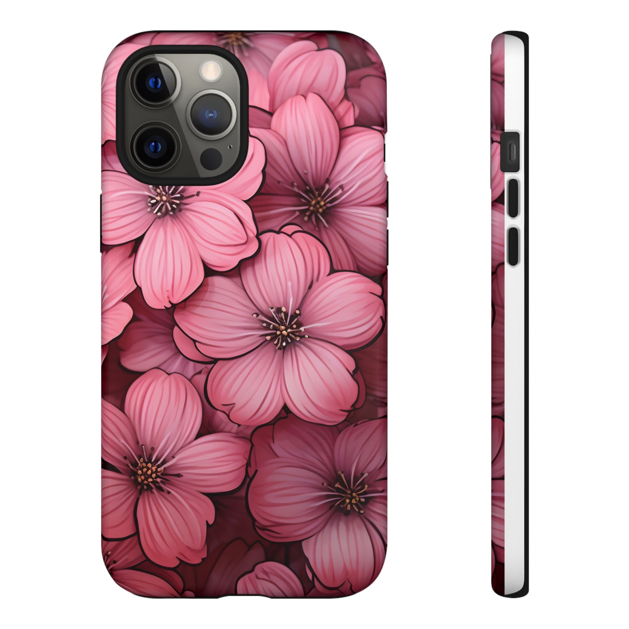 Pink Blossom Hexagon iPhone Case - Rugged