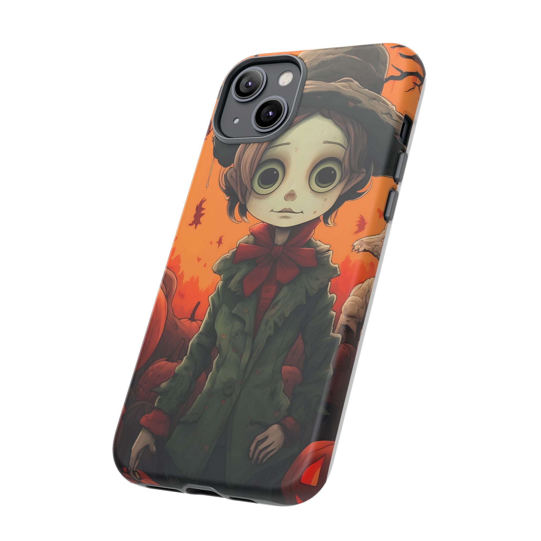 Spooky Autumn Child Hexagon Stone iPhone Case