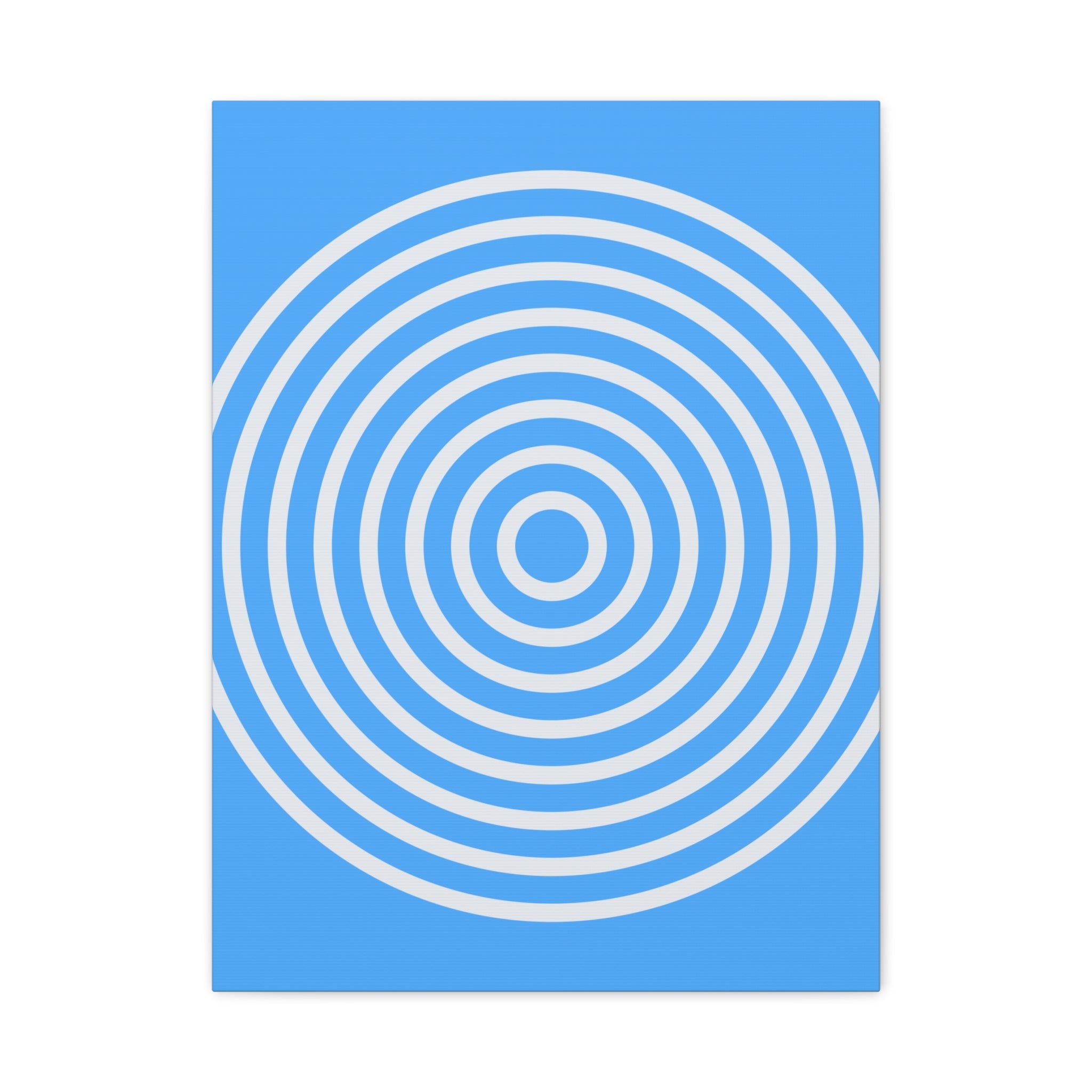 Blue Ripple Concentric Circles Canvas Art