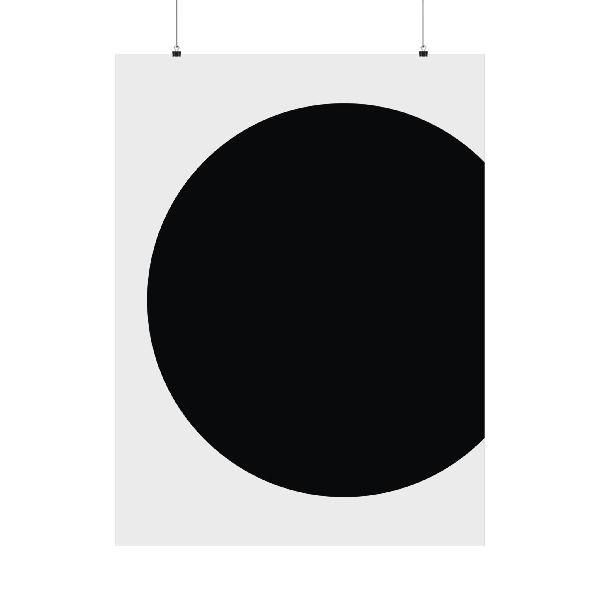 Minimalist Black Circle Wall Art Poster