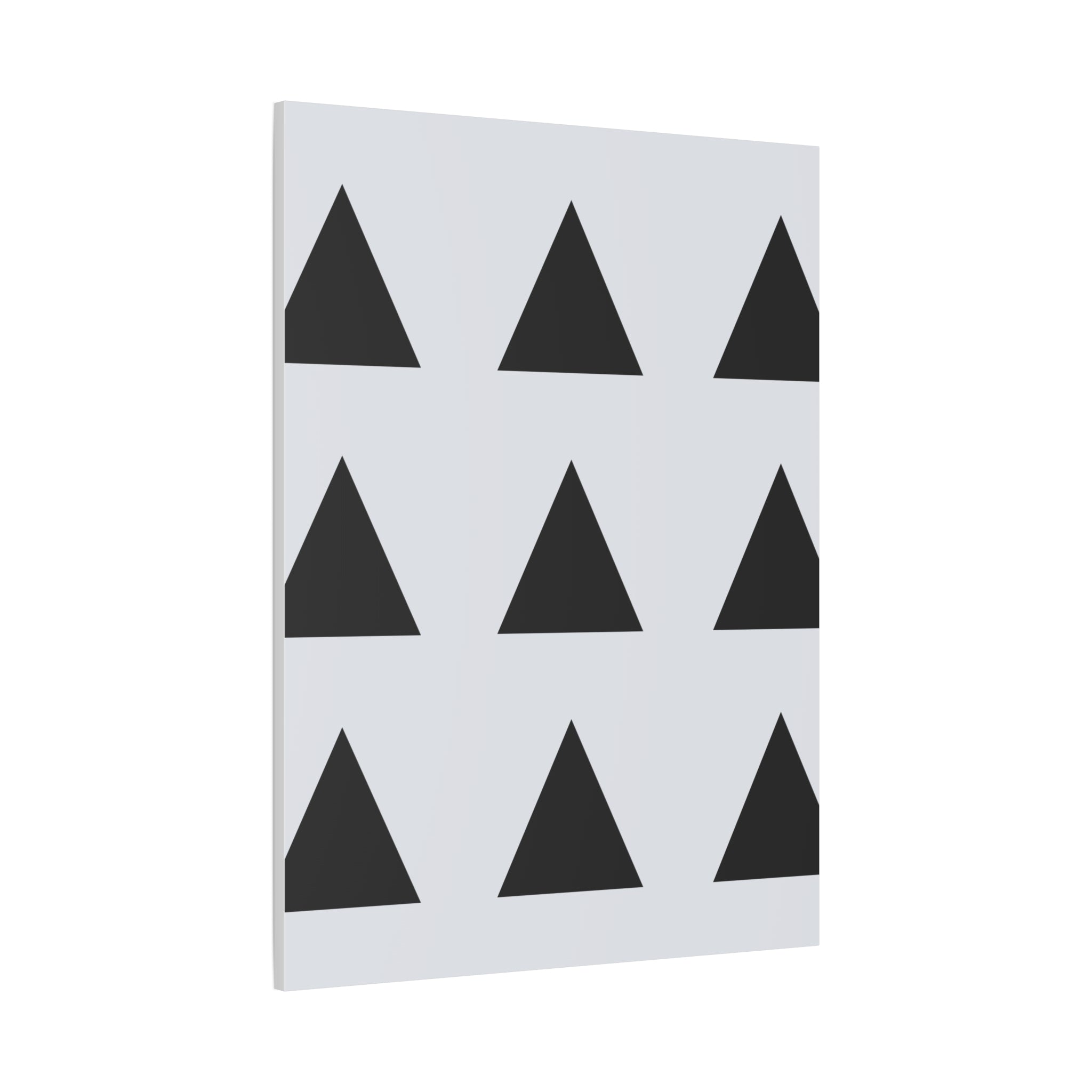 Geometric Black Triangle Canvas Art