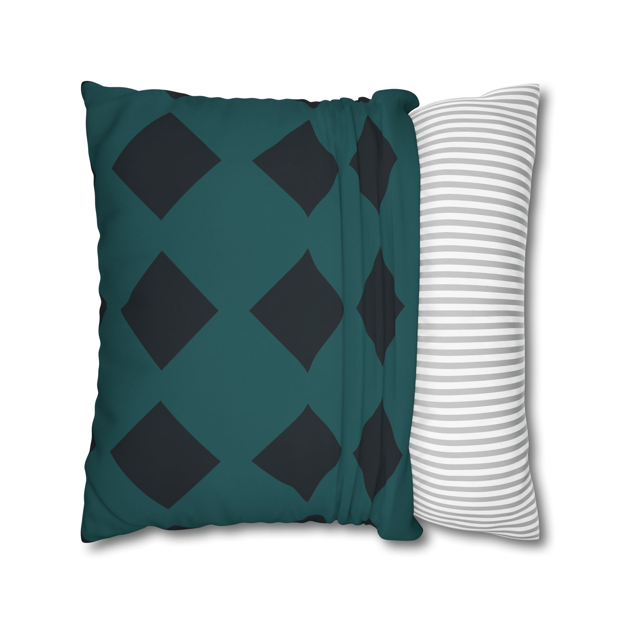 Teal Geometric Diamond Pillowcase