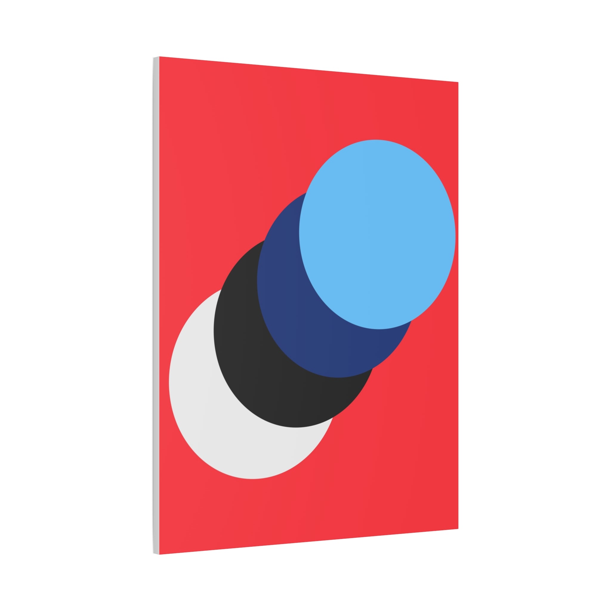 Abstract Red Circle Canvas Art Print