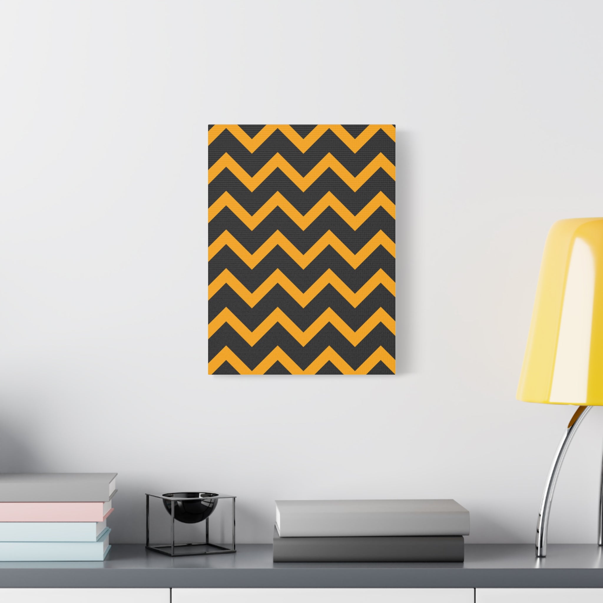 Bold Zigzag Geometric Canvas Art