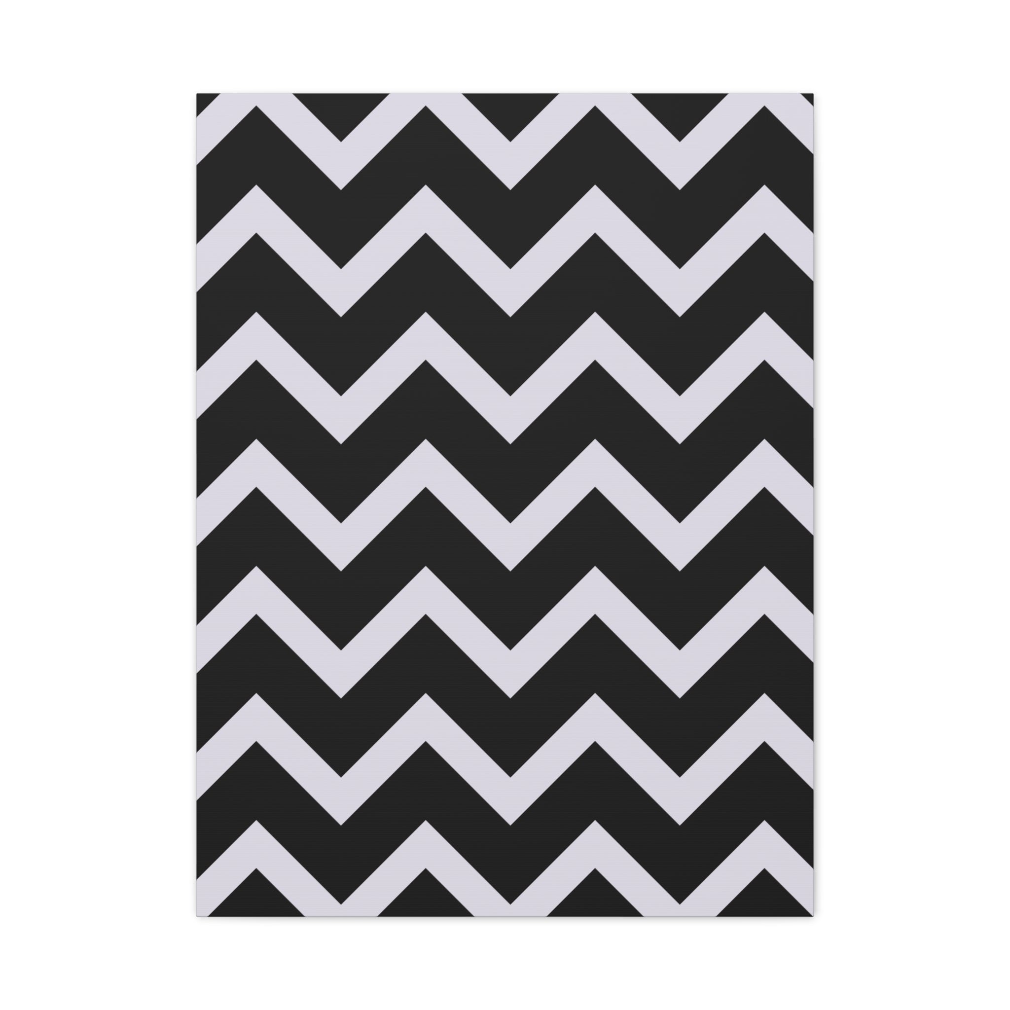 Modern Chevron Zigzag Matte Canvas Art