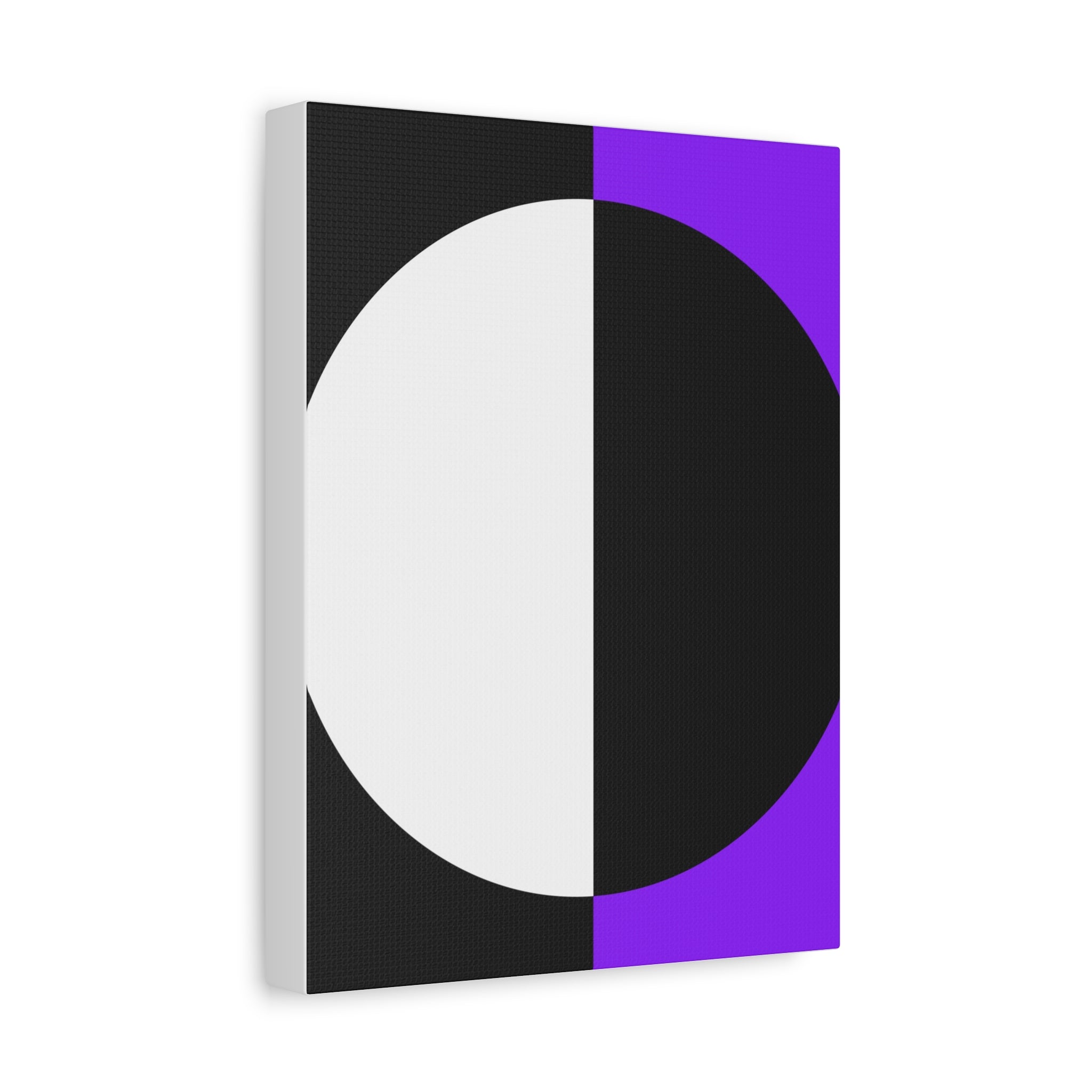 Abstract Purple & Black Circle Canvas Art