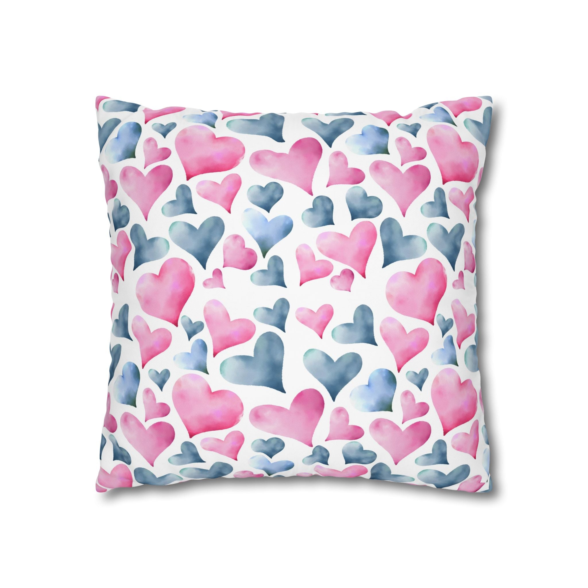 Watercolor Heart Pillowcase - Soft & Romantic