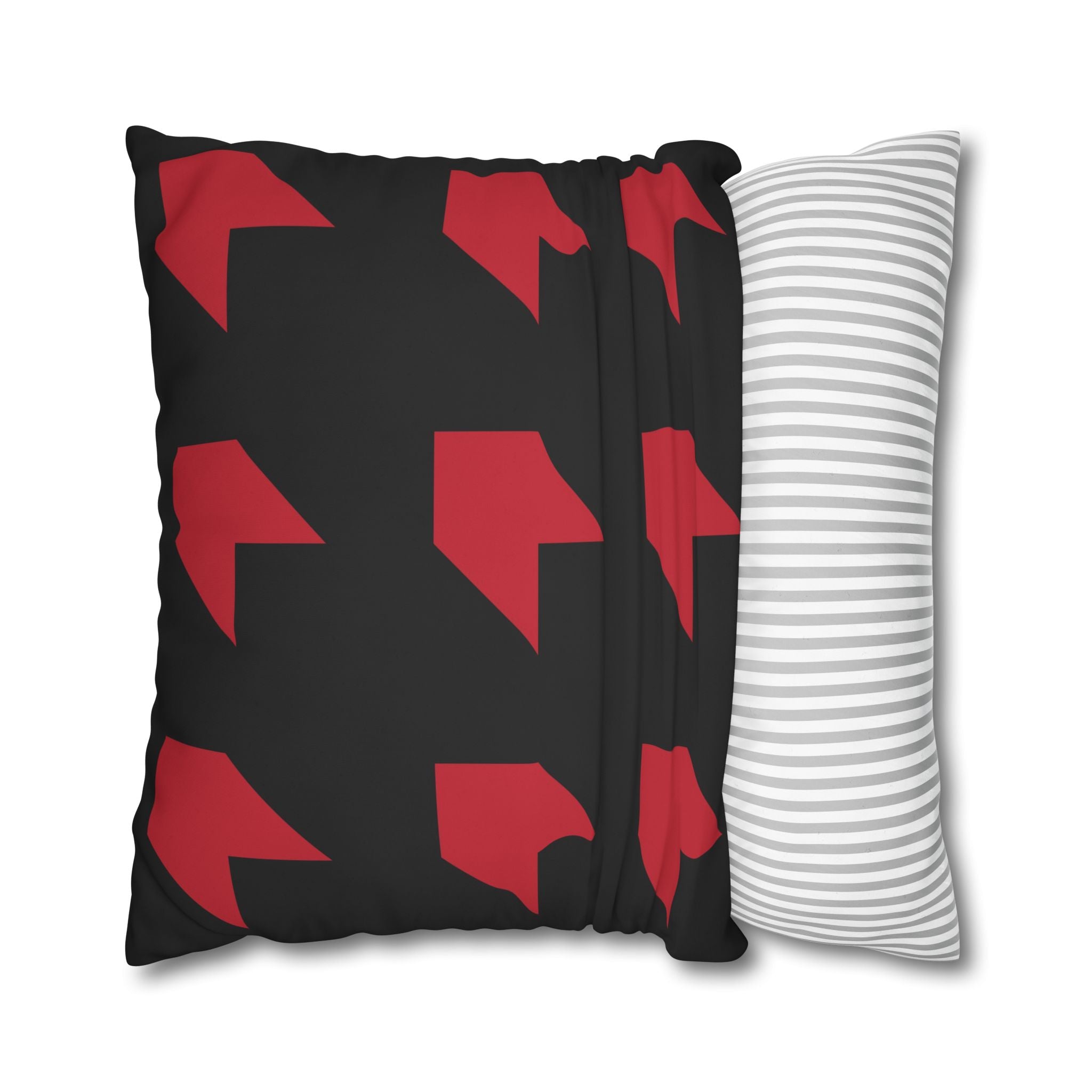 Geometric Arrow Red Pillowcase