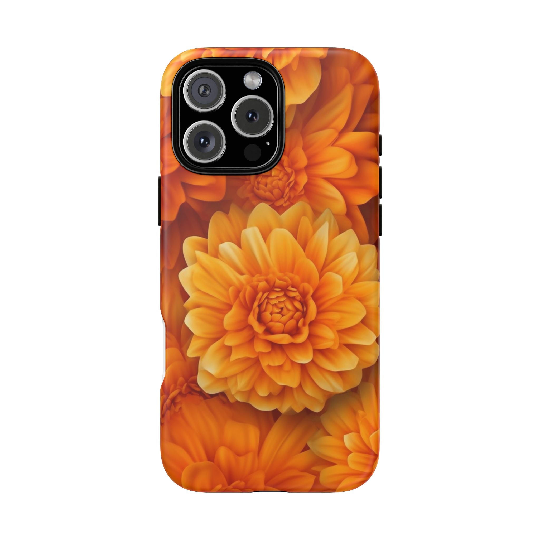 Fiery Dahlia Hexagon iPhone Case