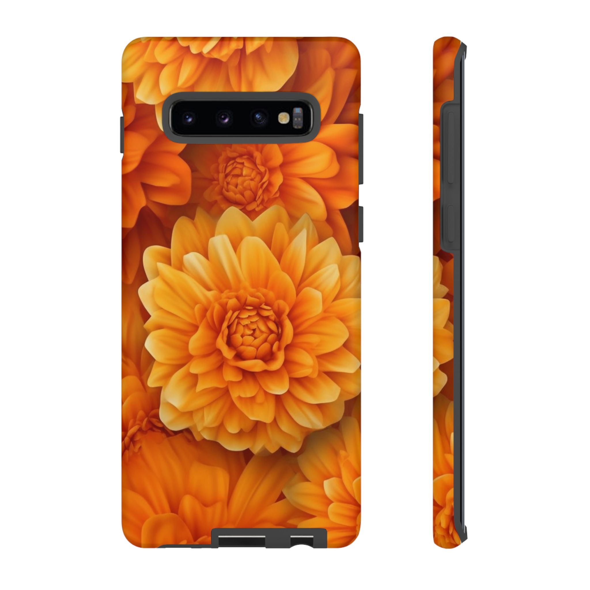 Orange Dahlia Bloom Samsung Case