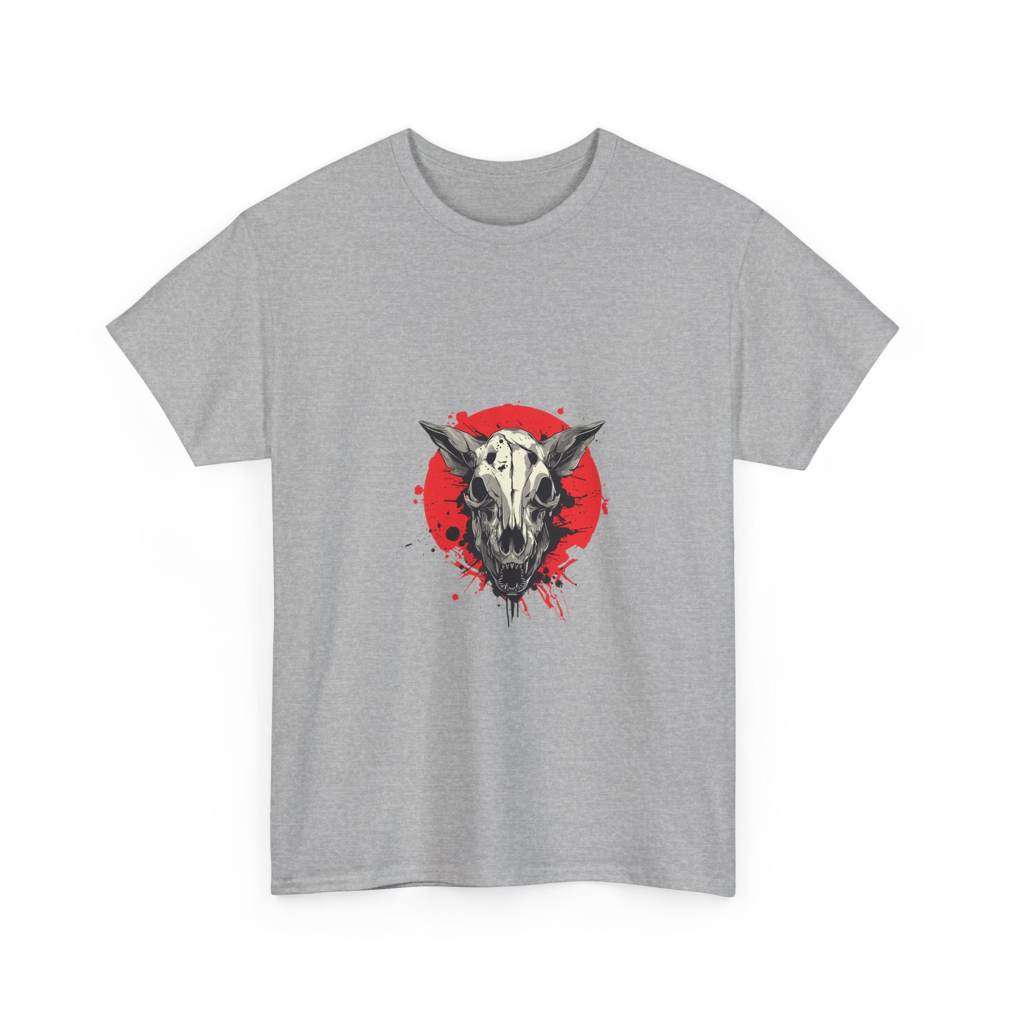 Red Sun Skull T-Shirt - Gothic Art