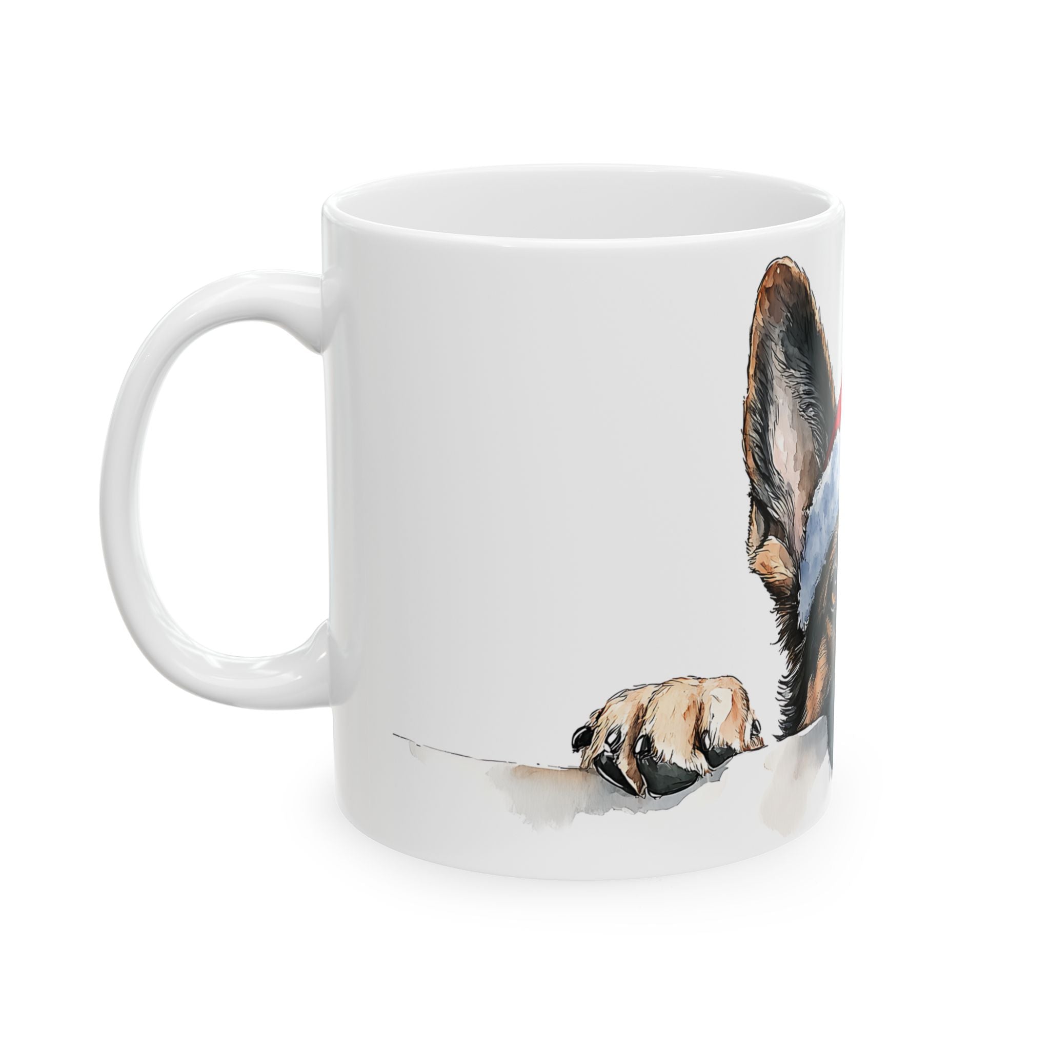 German Shepherd Santa Mug