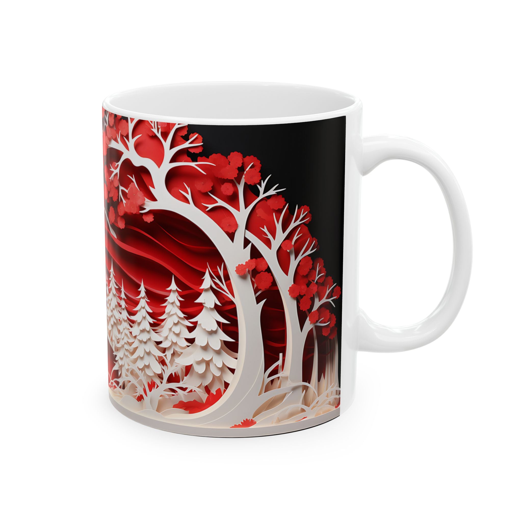 Winter Wonderland Papercut Art Mug