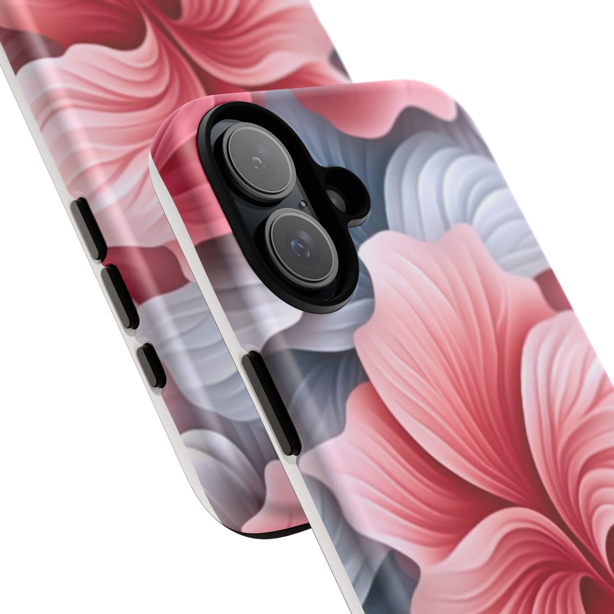 Abstract Floral Pink iPhone Case - Hexagon Stone