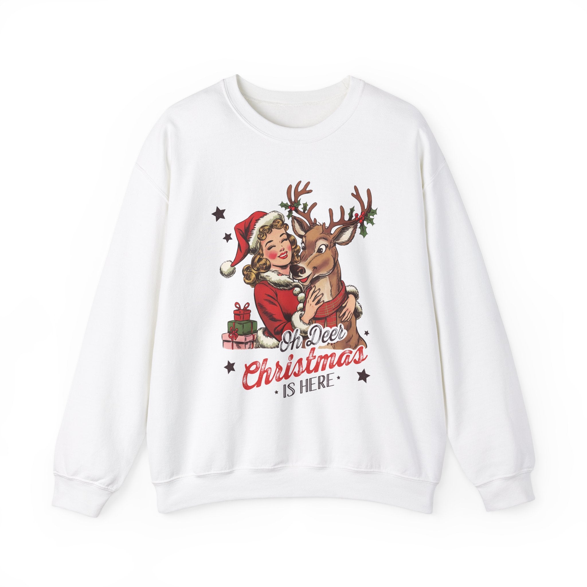 Oh Deer! Christmas Sweatshirt - Retro Holiday Fun