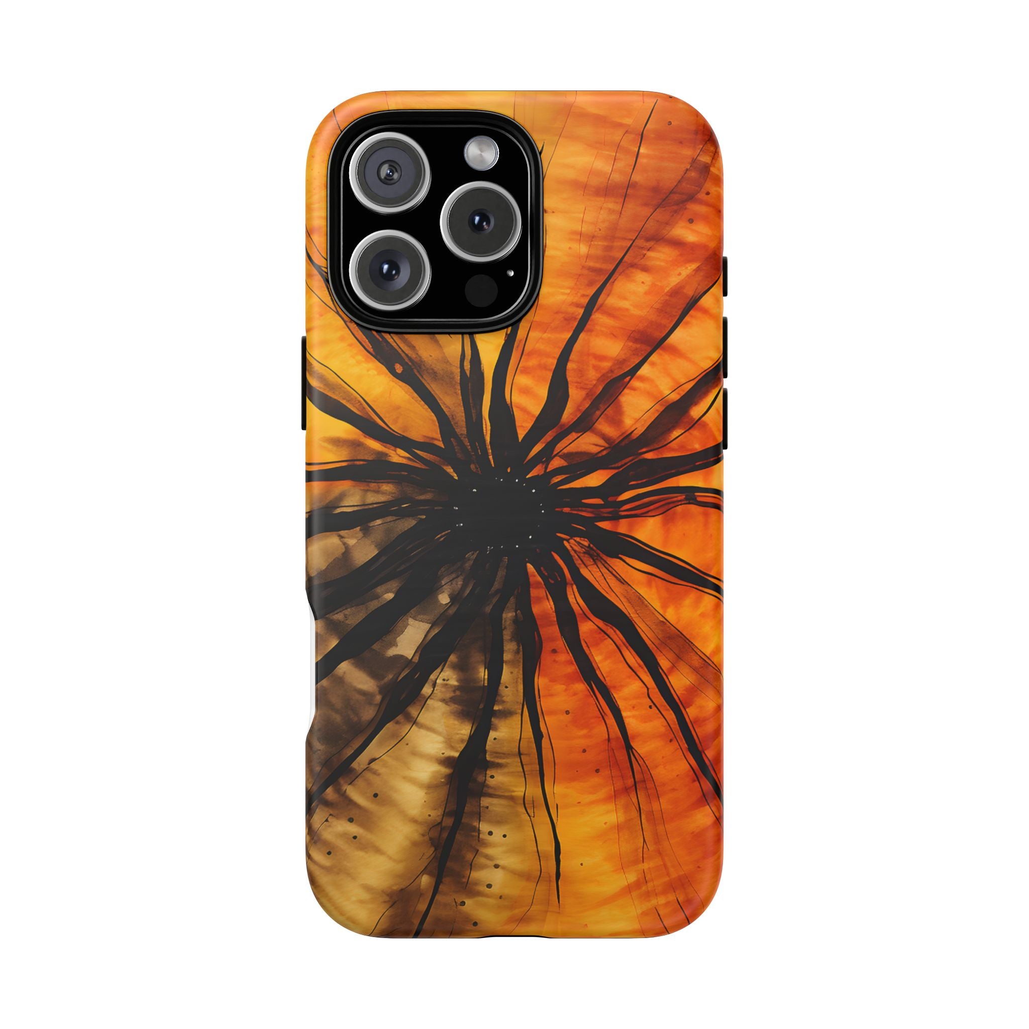 Fiery Sunburst Hexagon iPhone Case