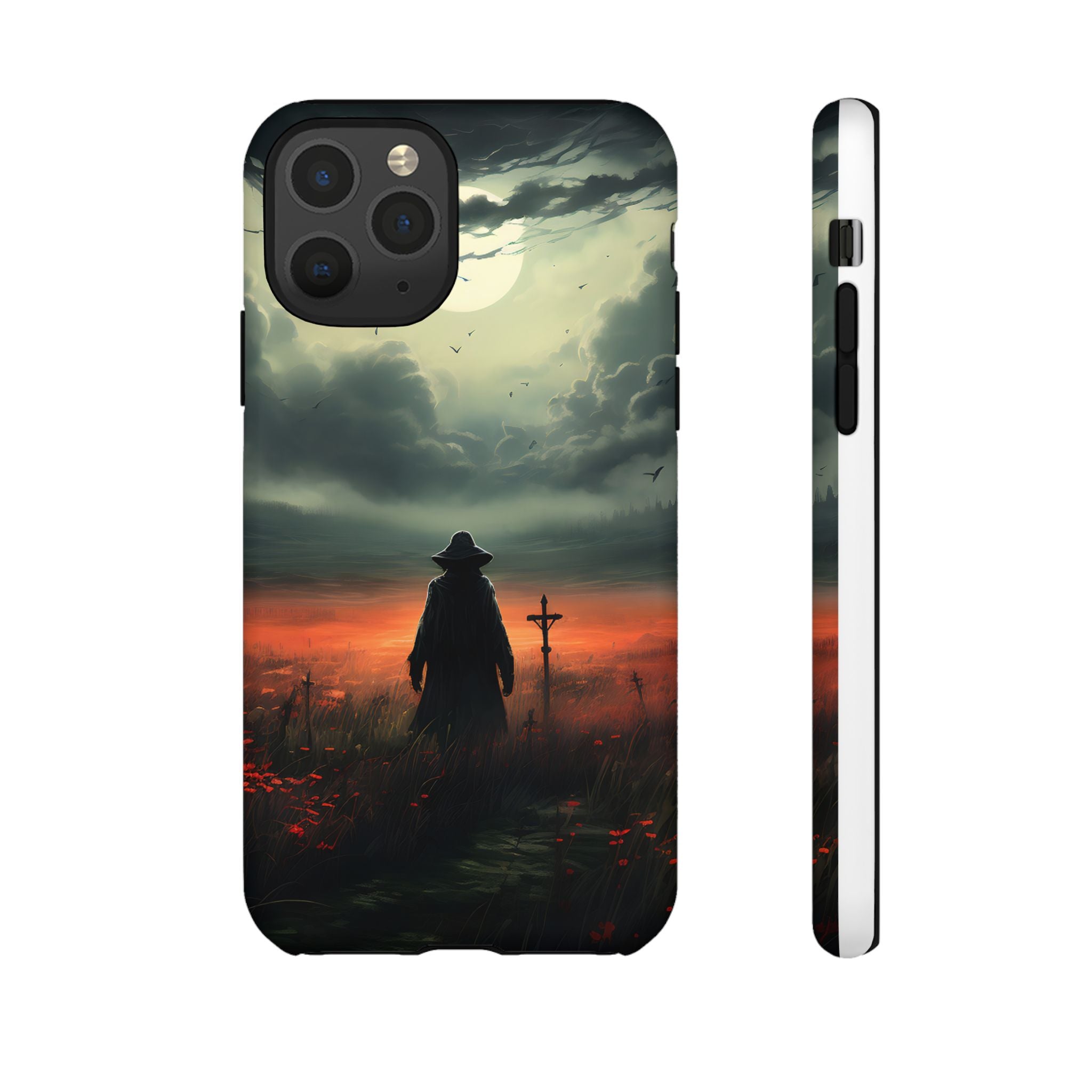 Haunted Field Hexagon Stone iPhone Case