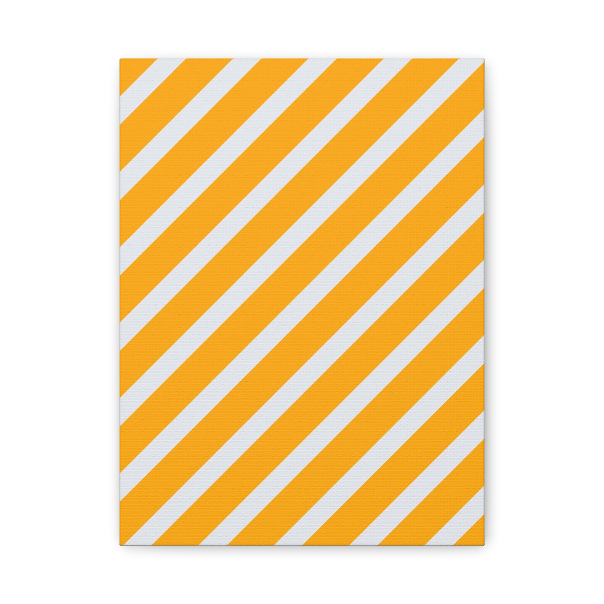 Orange & Gray Diagonal Stripe Canvas Art