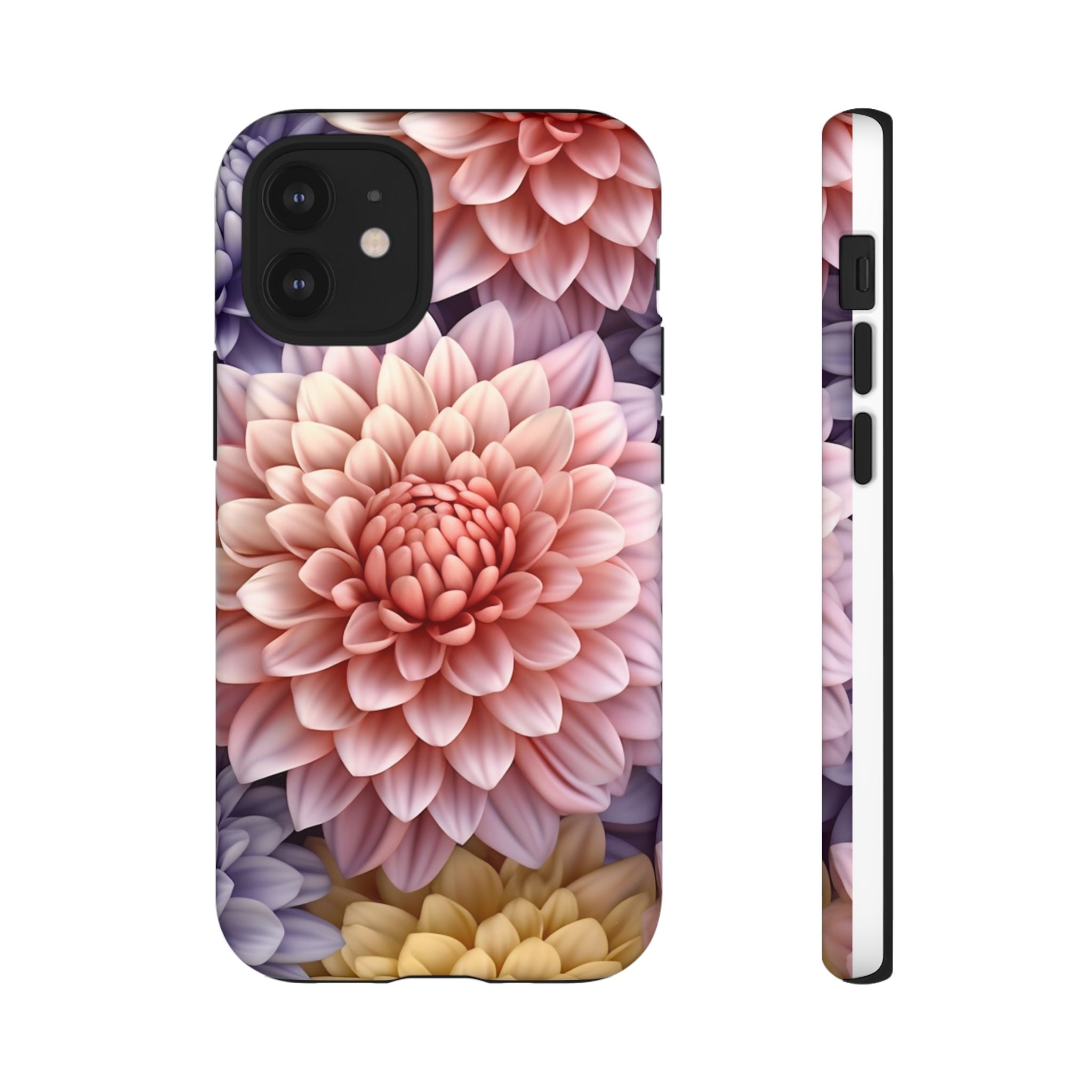 Dahlia Bloom Hexagon Stone iPhone Case