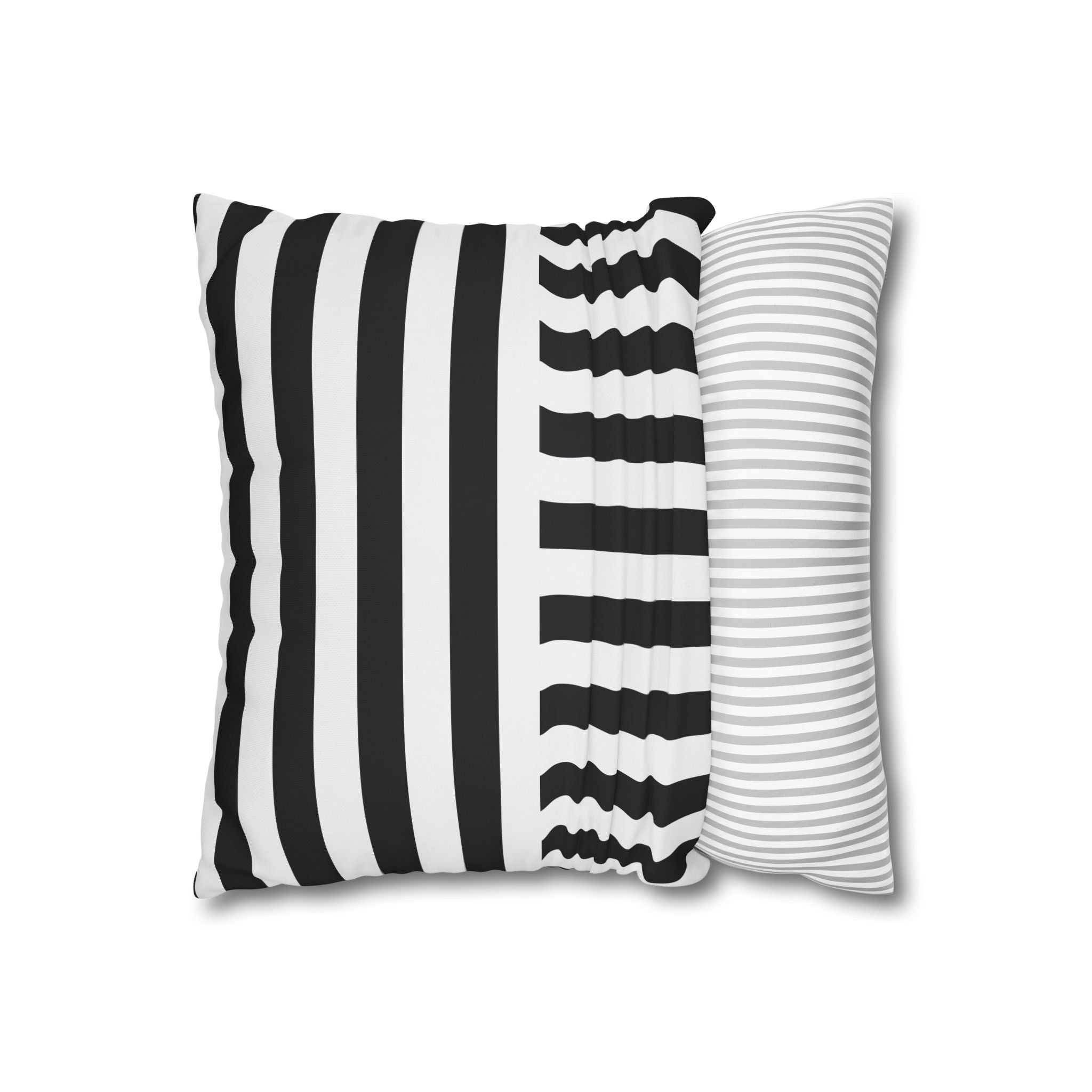 Geometric Black & White Stripe Pillowcase